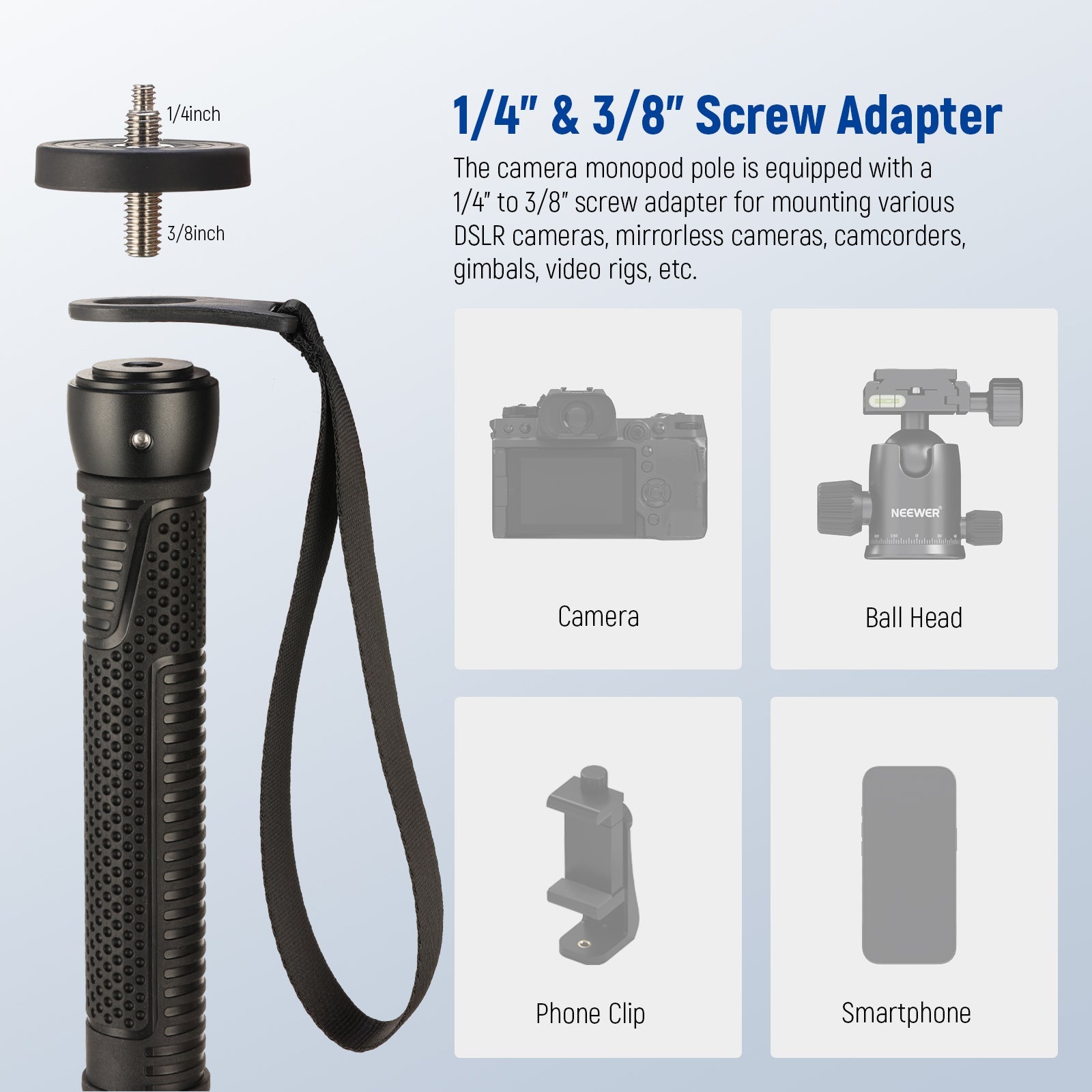 NEEWER TP42 66.5" Camera Monopod Stand