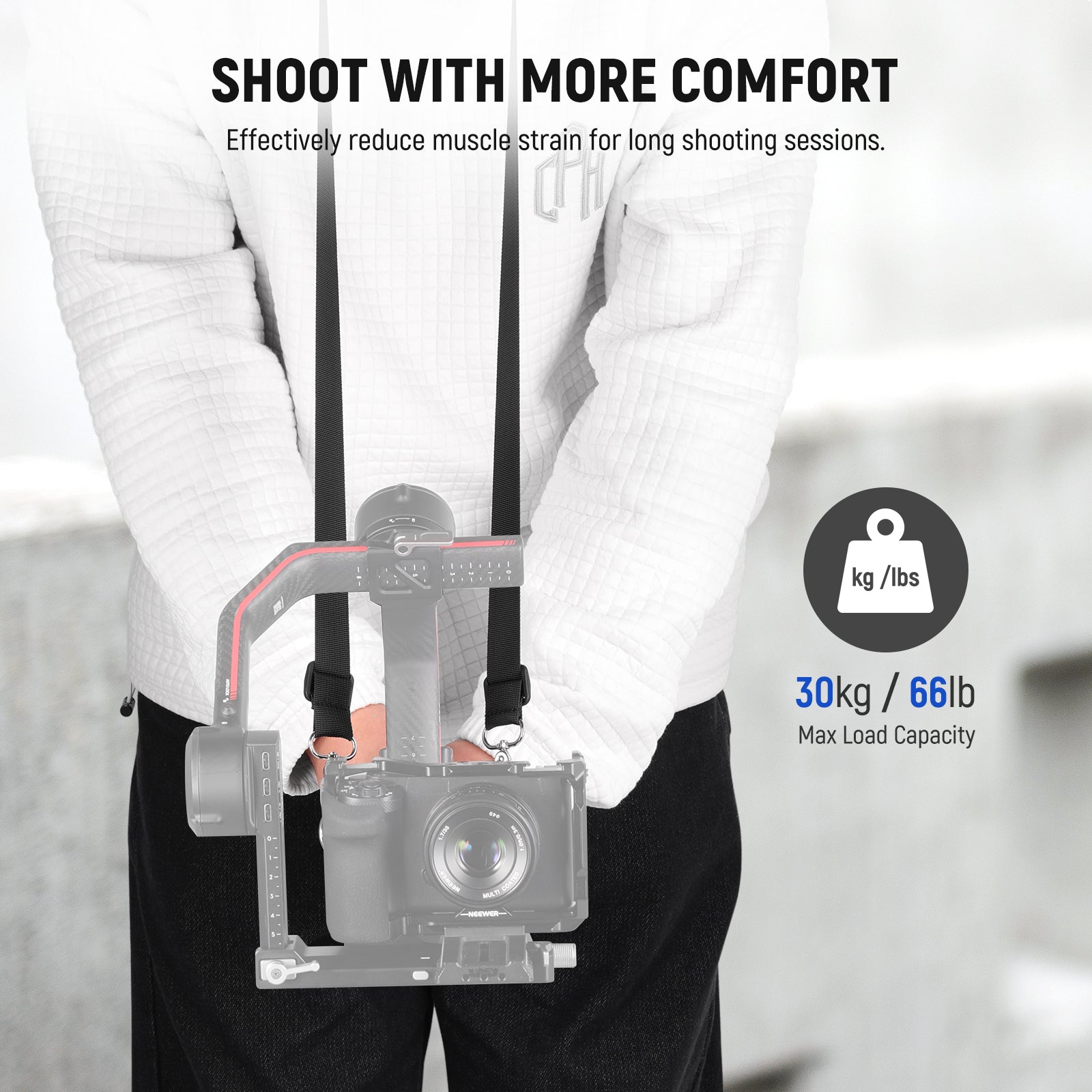 NEEWER GA019 5.9ft/180cm Neck Strap for DJI Ronin/RS