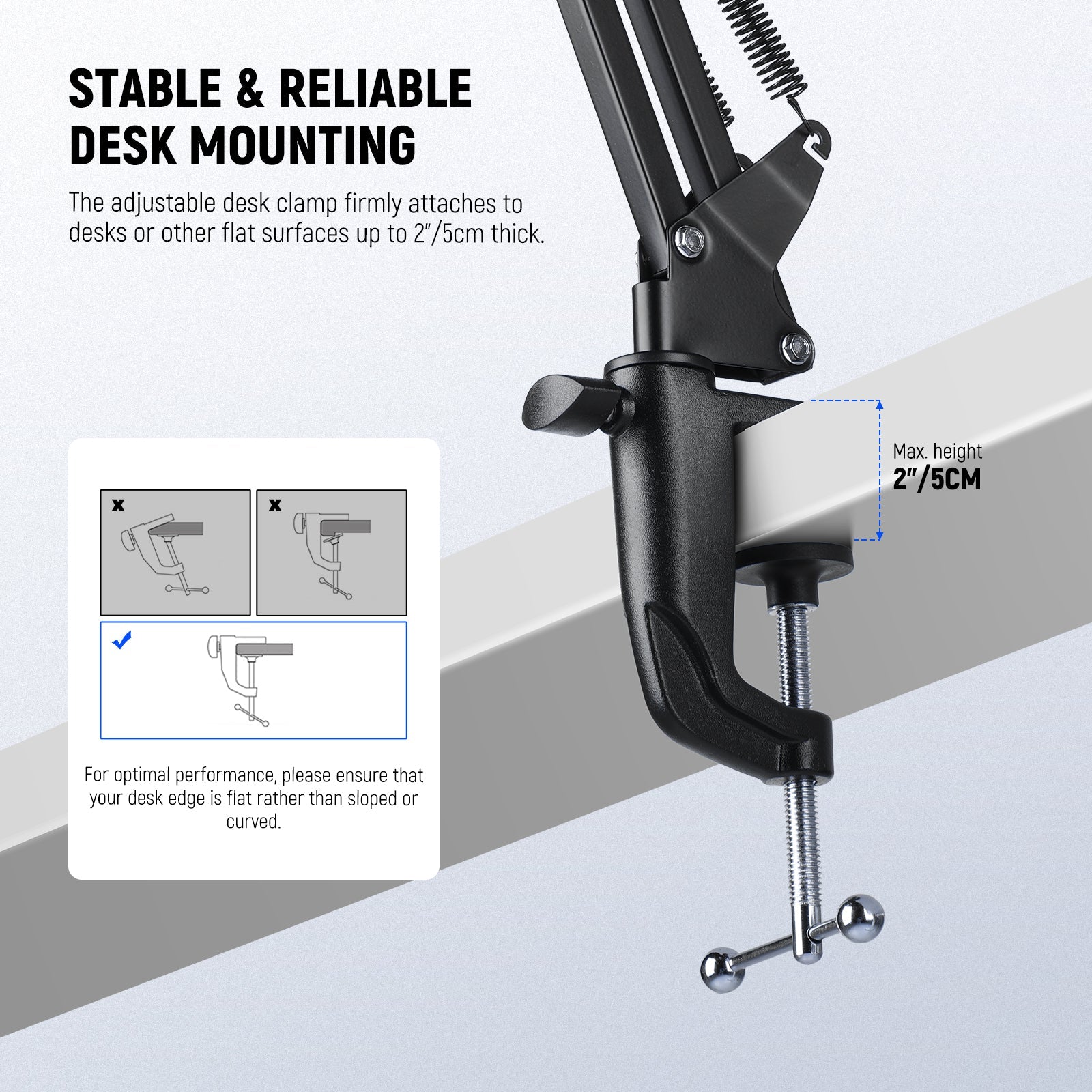 NEEWER BASICS MS006 Desktop Microphone Boom Arm Stand