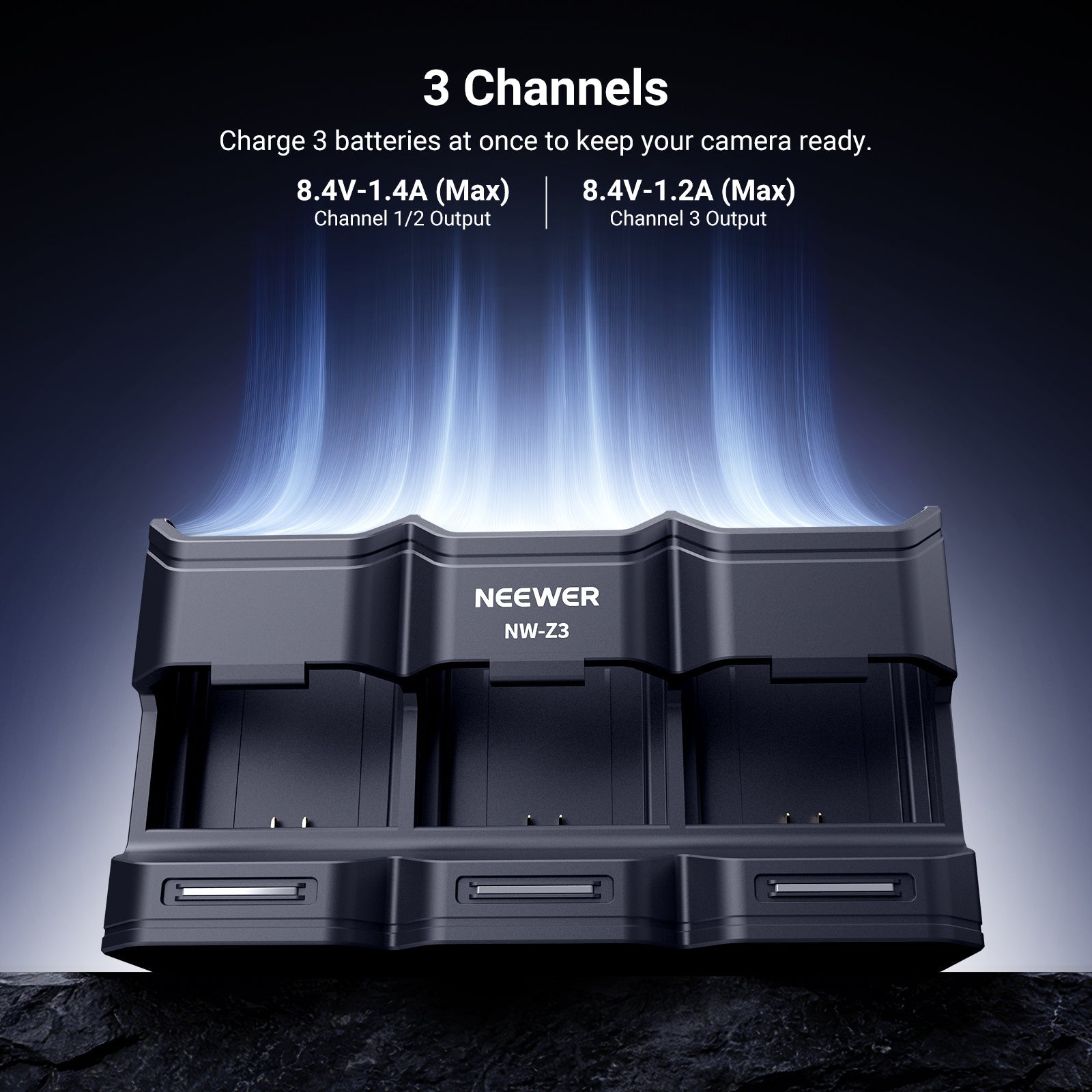 NEEWER BASICS NW-Z3 3 Slot USB Battery Charger for NP-FZ100