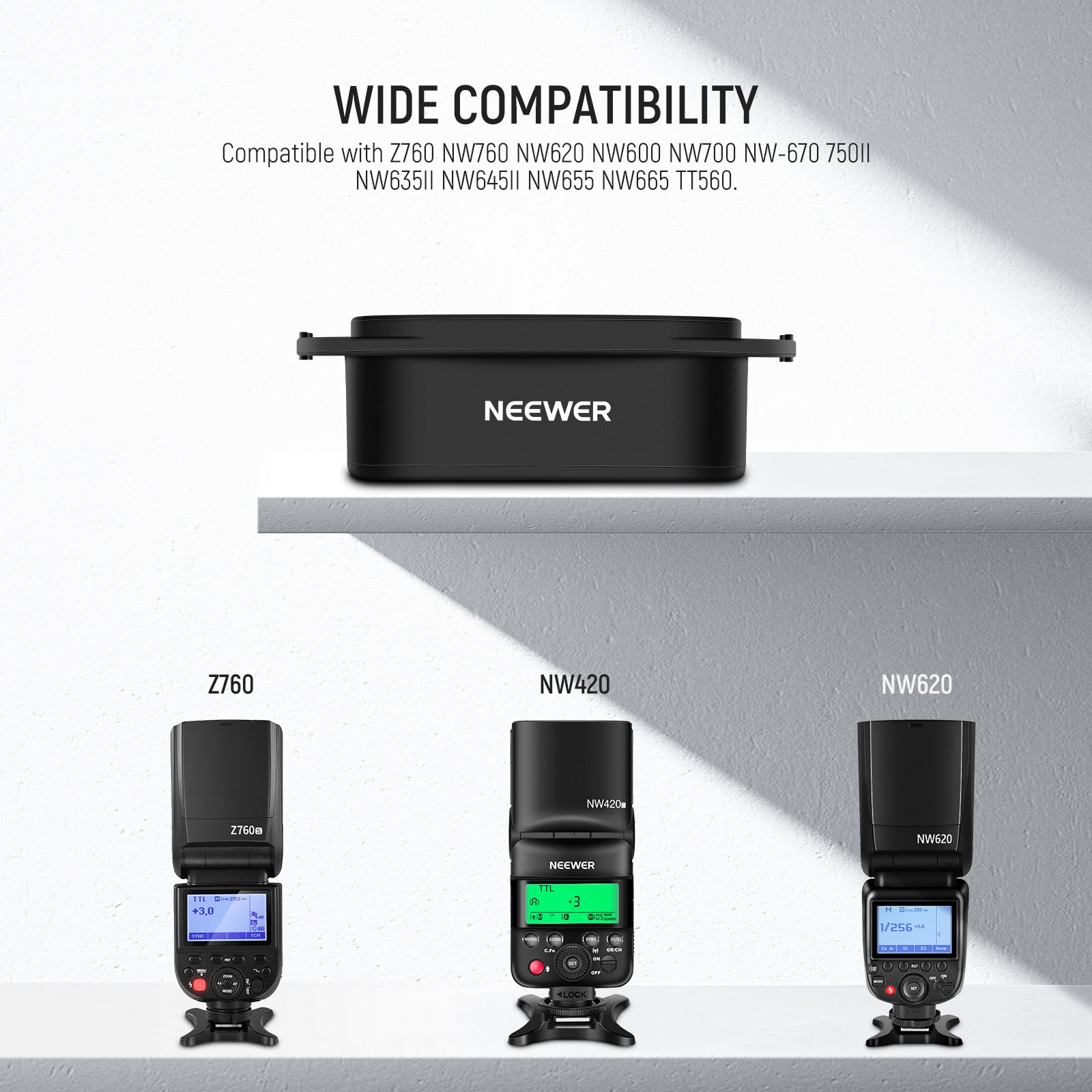 NEEWER SFR2 Silicone Square Flash Head Adapter Ring