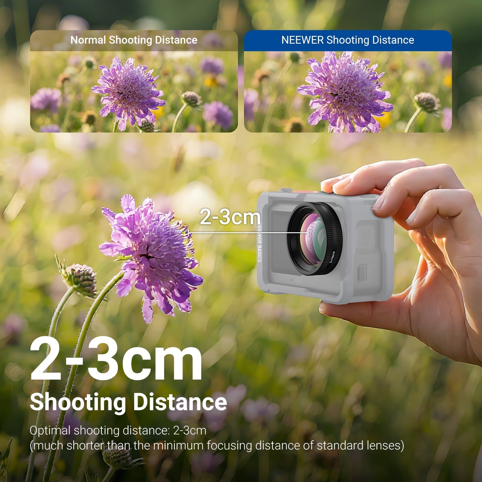 NEEWER LS010 2X Macro Lens Compatible with DJI Osmo Action 6