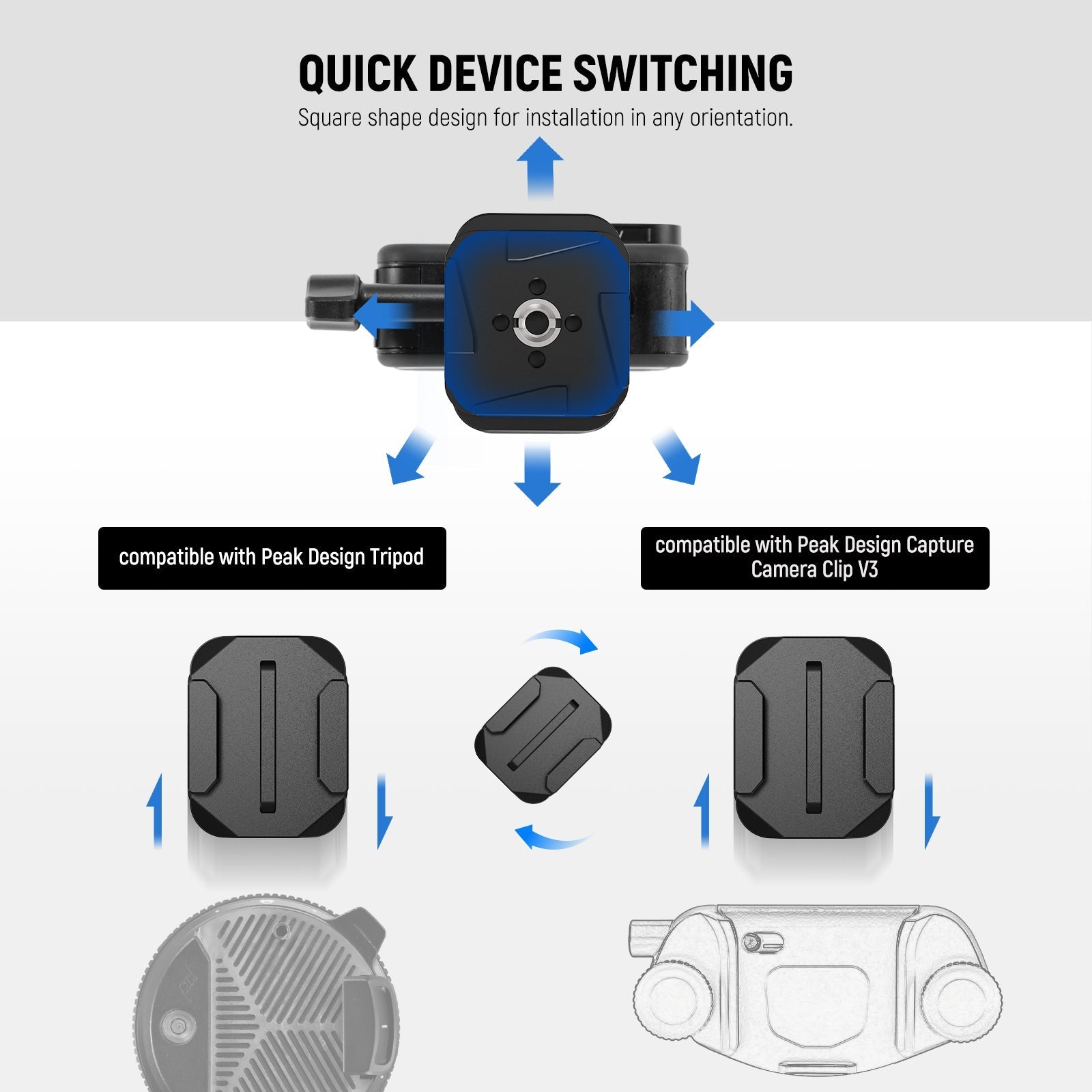 NEEWER QR016 Backpack Strap Mount Adapter Kit