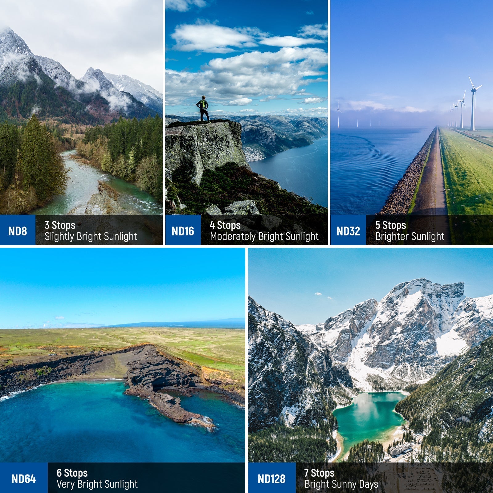 NEEWER FL-A34 6-Pack Snap-On ND & CPL Filter Set for DJI Mini 4 Pro