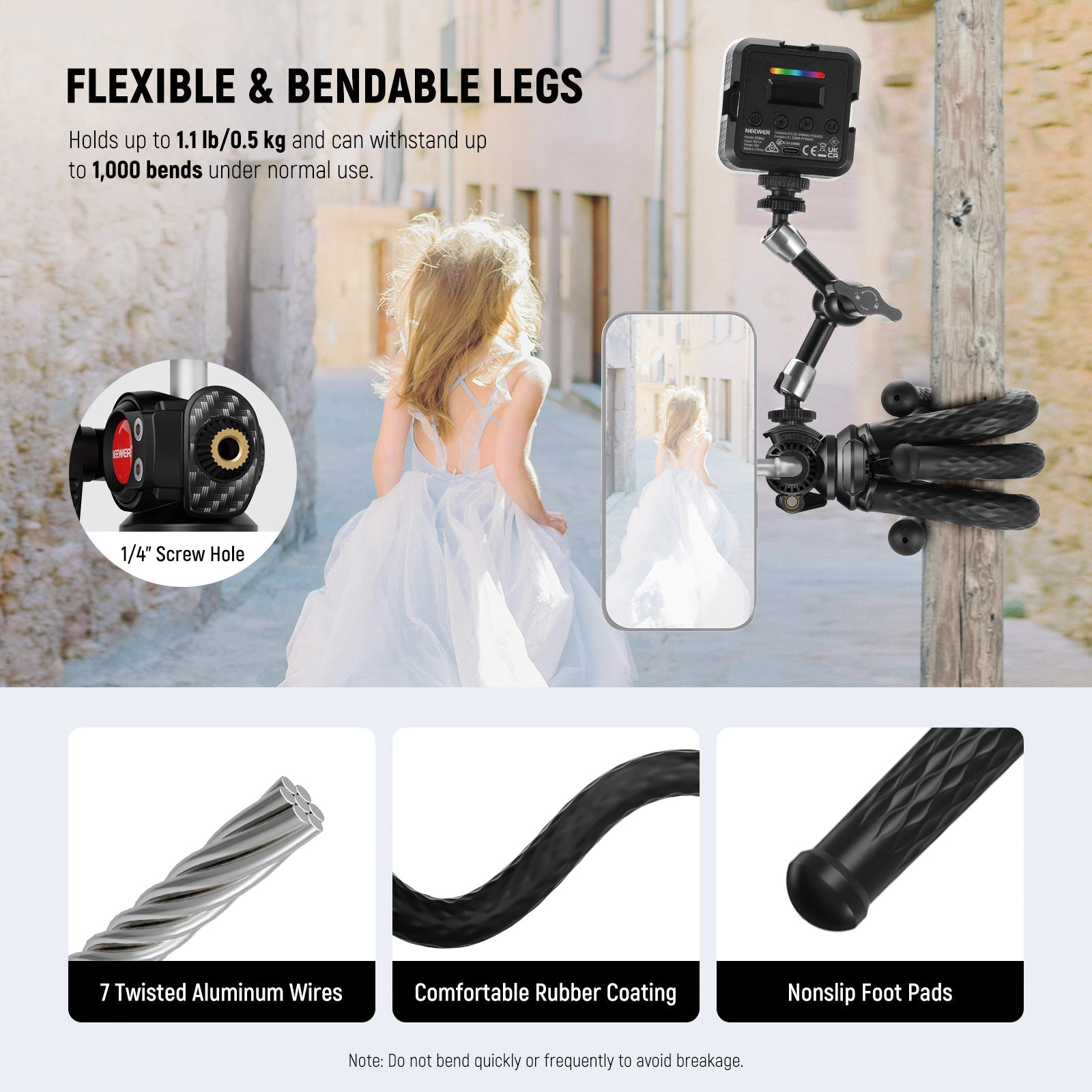 NEEWER TP33 Magnetic Flexible Phone Tripod