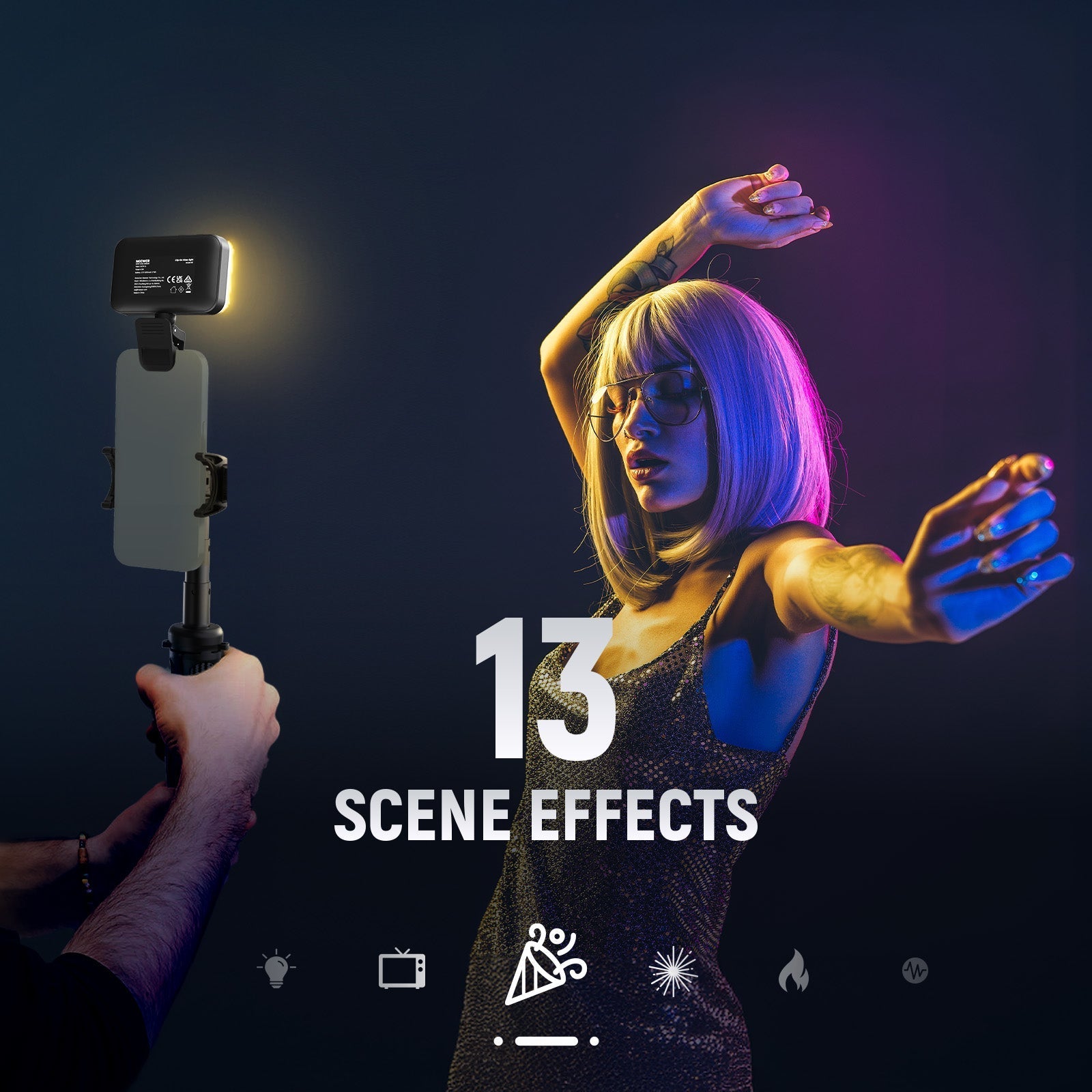 NEEWER ENTRY LEVEL VERSION N6C Clip On LED RGB Selfie Light