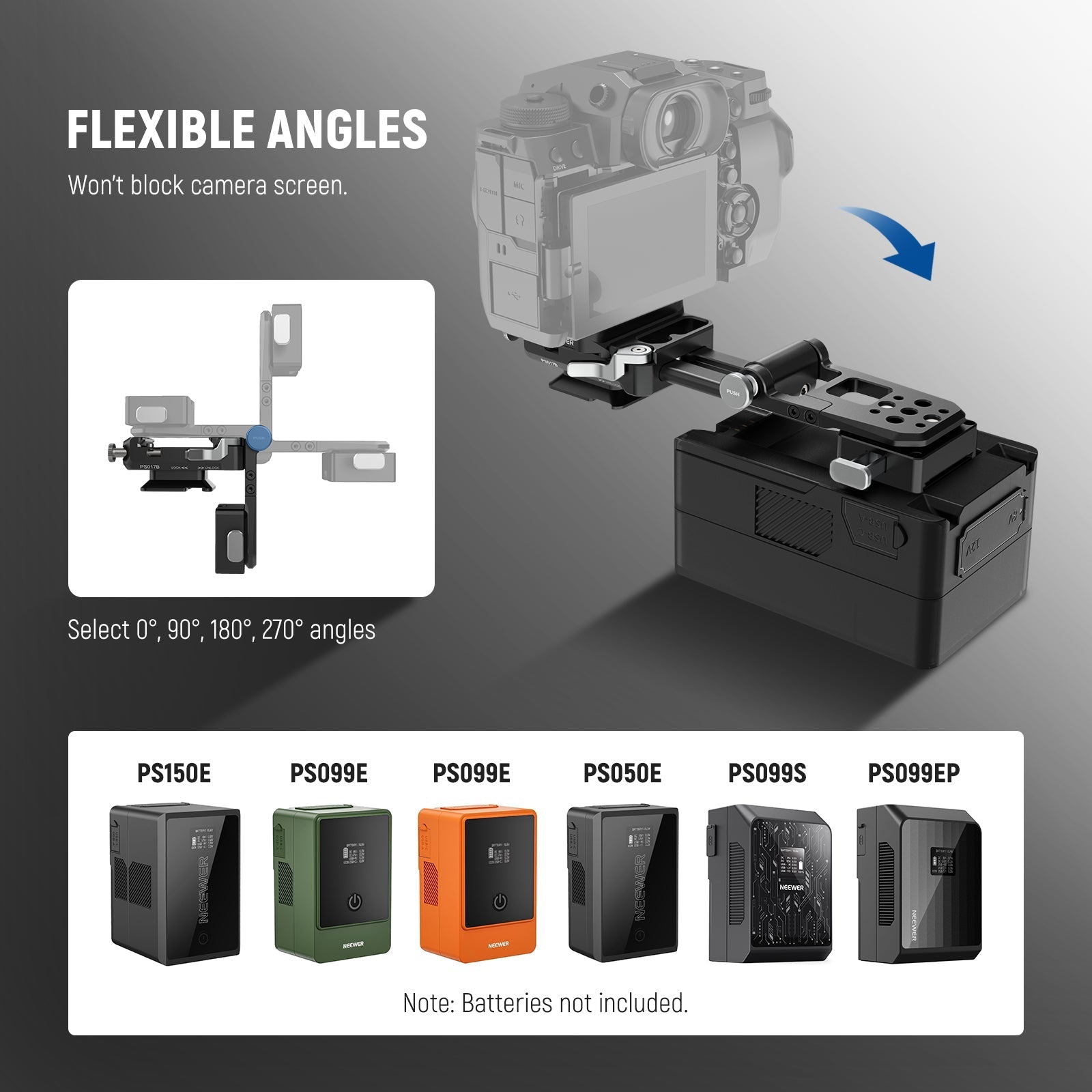 NEEWER PS017B V Mount Battery Plate
