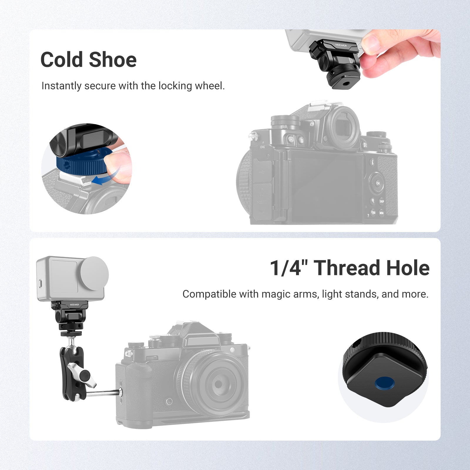 NEEWER AC072 Magnetic Quick Release Mount For DJI Osmo Action 6