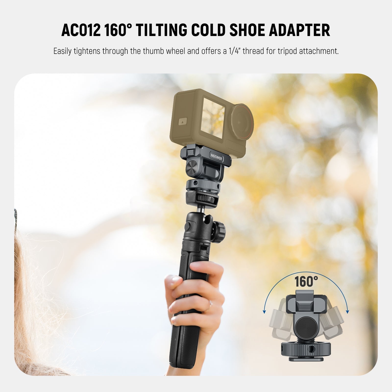 NEEWER AC011+AC012+ AC013 Action Camera Mount Kit For DJI Osmo Action 5 Pro/4/3
