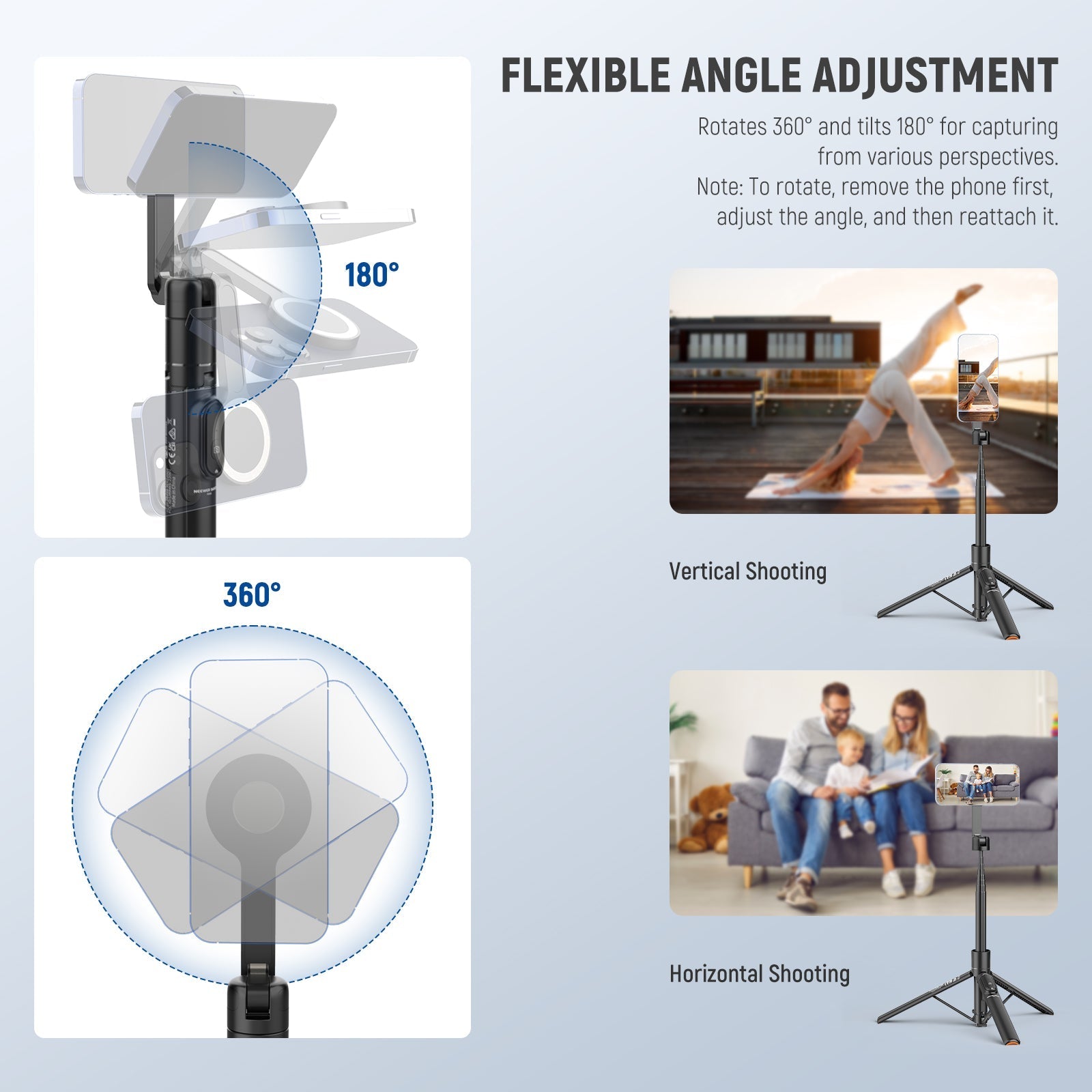 NEEWER BASICS PA989 65.7" Magnetic Selfie Stick Tripod