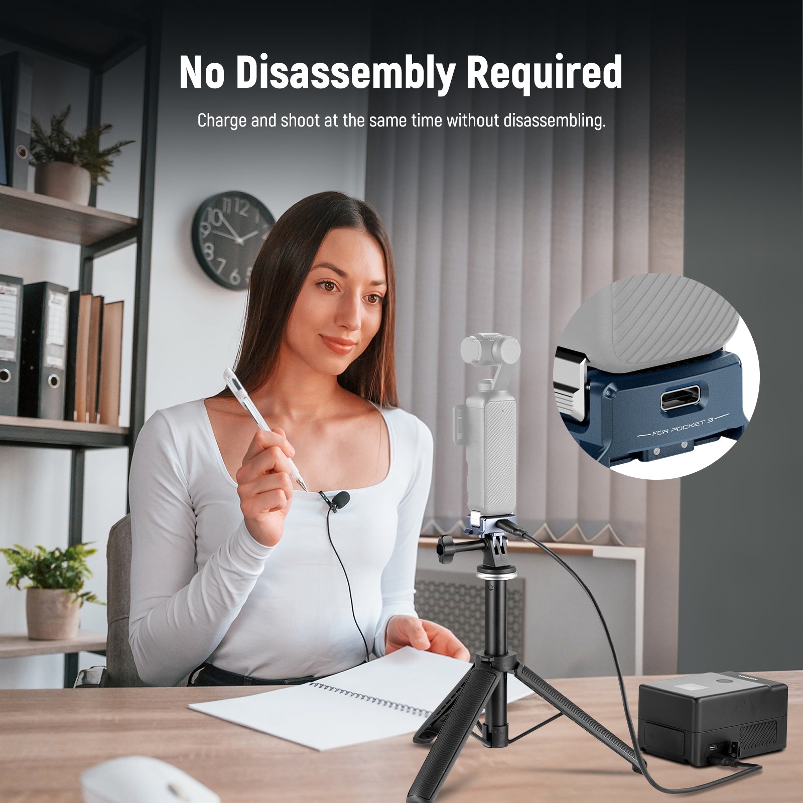 NEEWER AC018 Charging Adapter Base For DJI Osmo Pocket 3