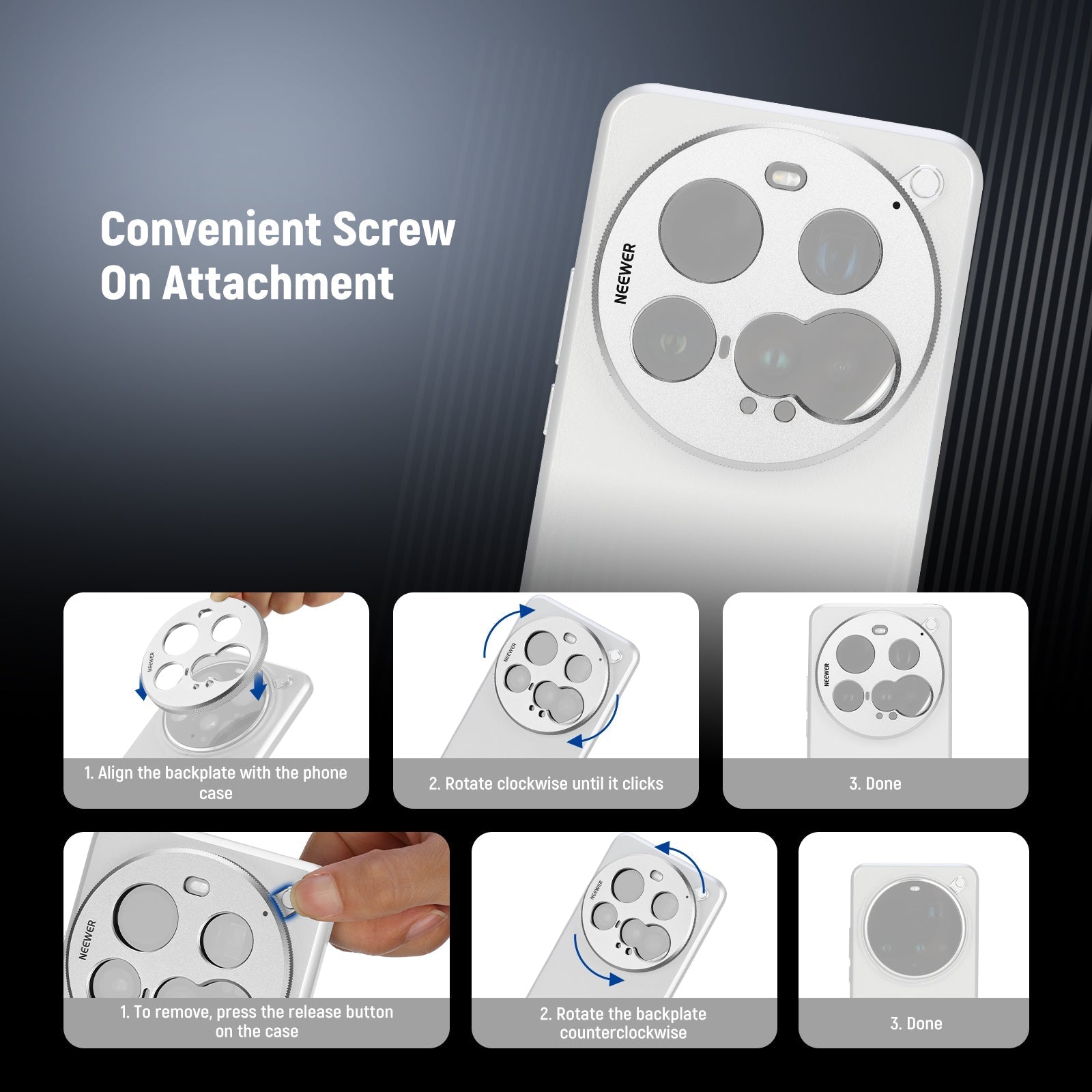 NEEWER PA111 Lens Backplate for Xiaomi 15 Ultra
