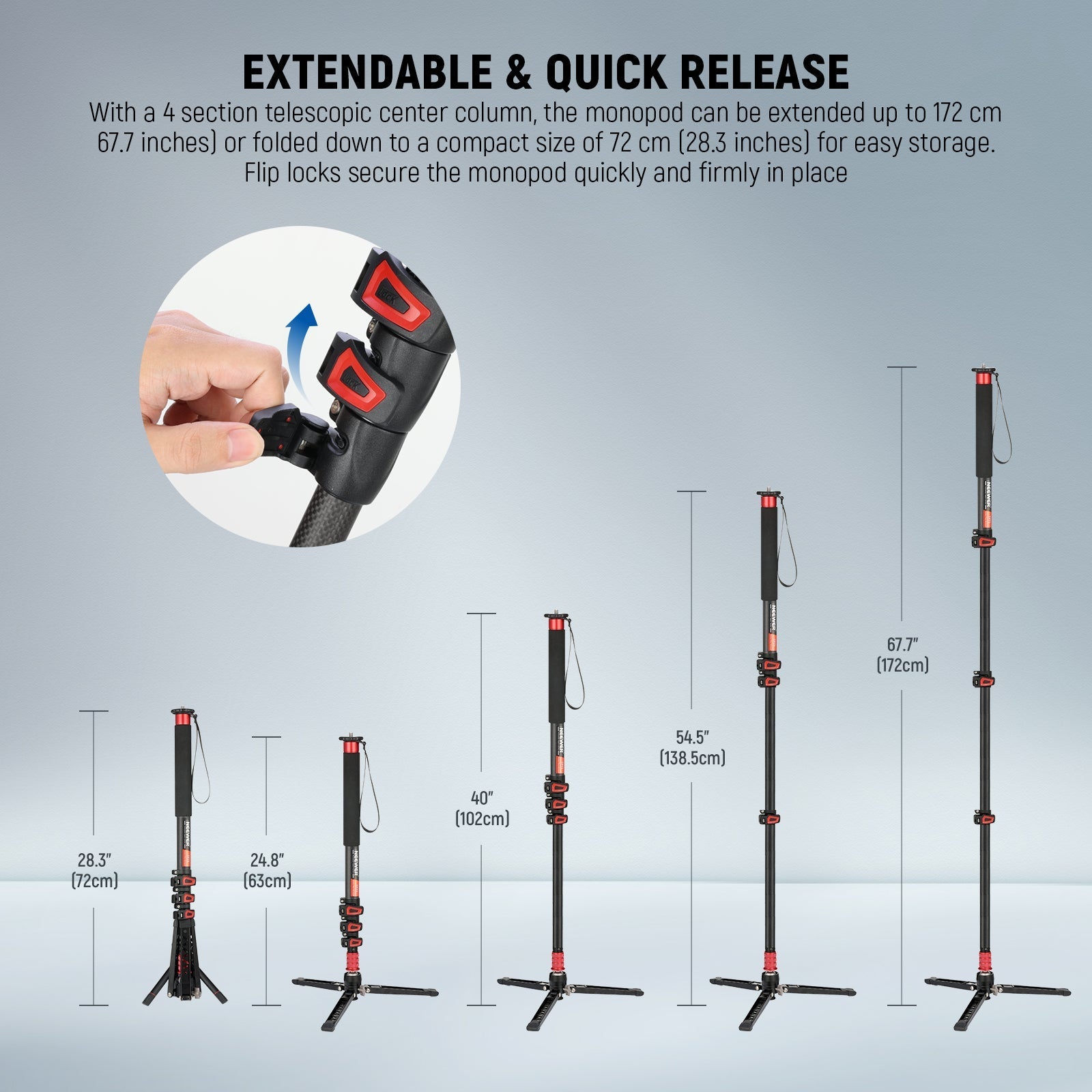 NEEWER TP71 67.7" Pro Carbon Fiber Camera Monopod