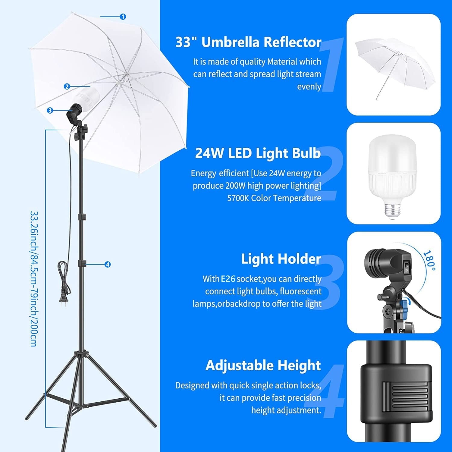 NEEWER NK100 3x2.6m/10x8.5ft Photography Lighting Kit
