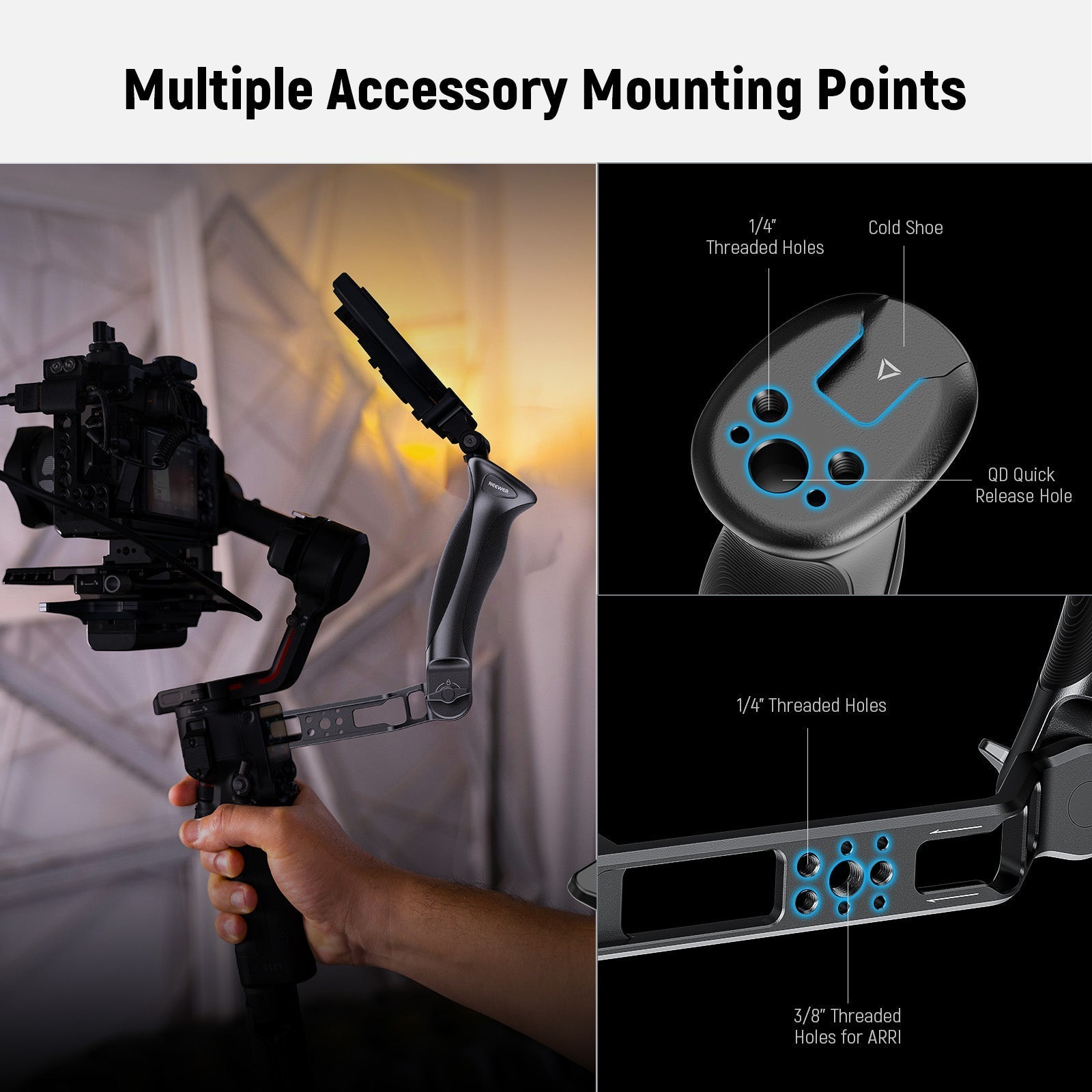 NEEWER BASICS CA143 Adjustable Sling Handle Grip for DJI RS Series