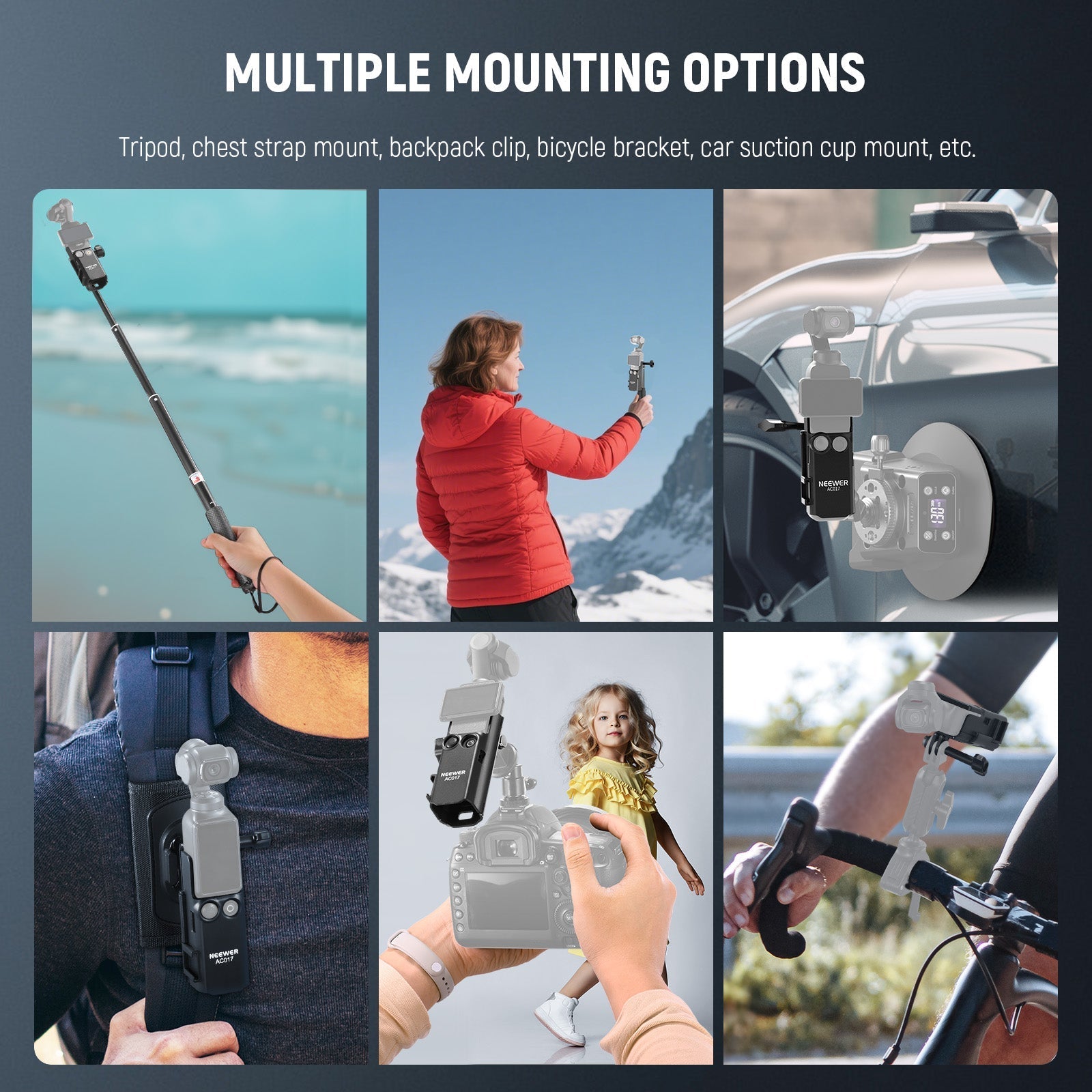 NEEWER BASICS GP-59 Extension Adapter Mount Kit for DJI Osmo Pocket 3