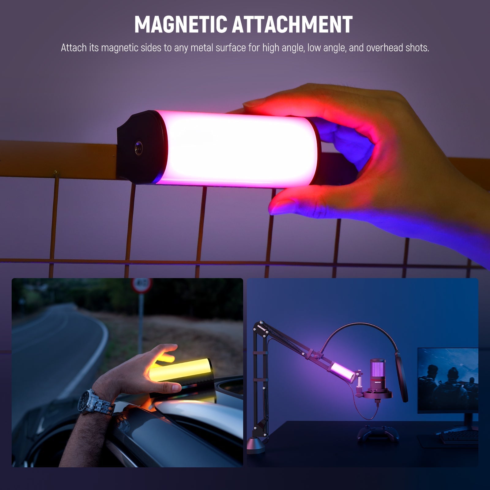 NEEWER TL97C Magnetic Handheld Light Wand with APP Control