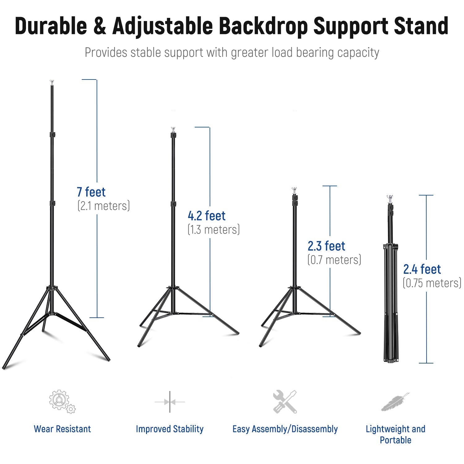 NEEWER 3x2.1m / 10x7ft Background Support System