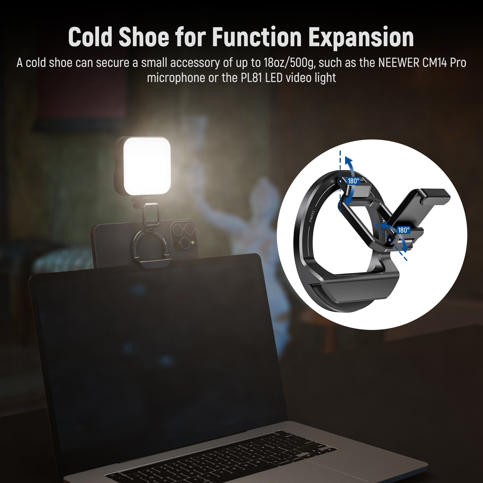 NEEWER PA031 Magnetic Foldable Continuity Camera Mount