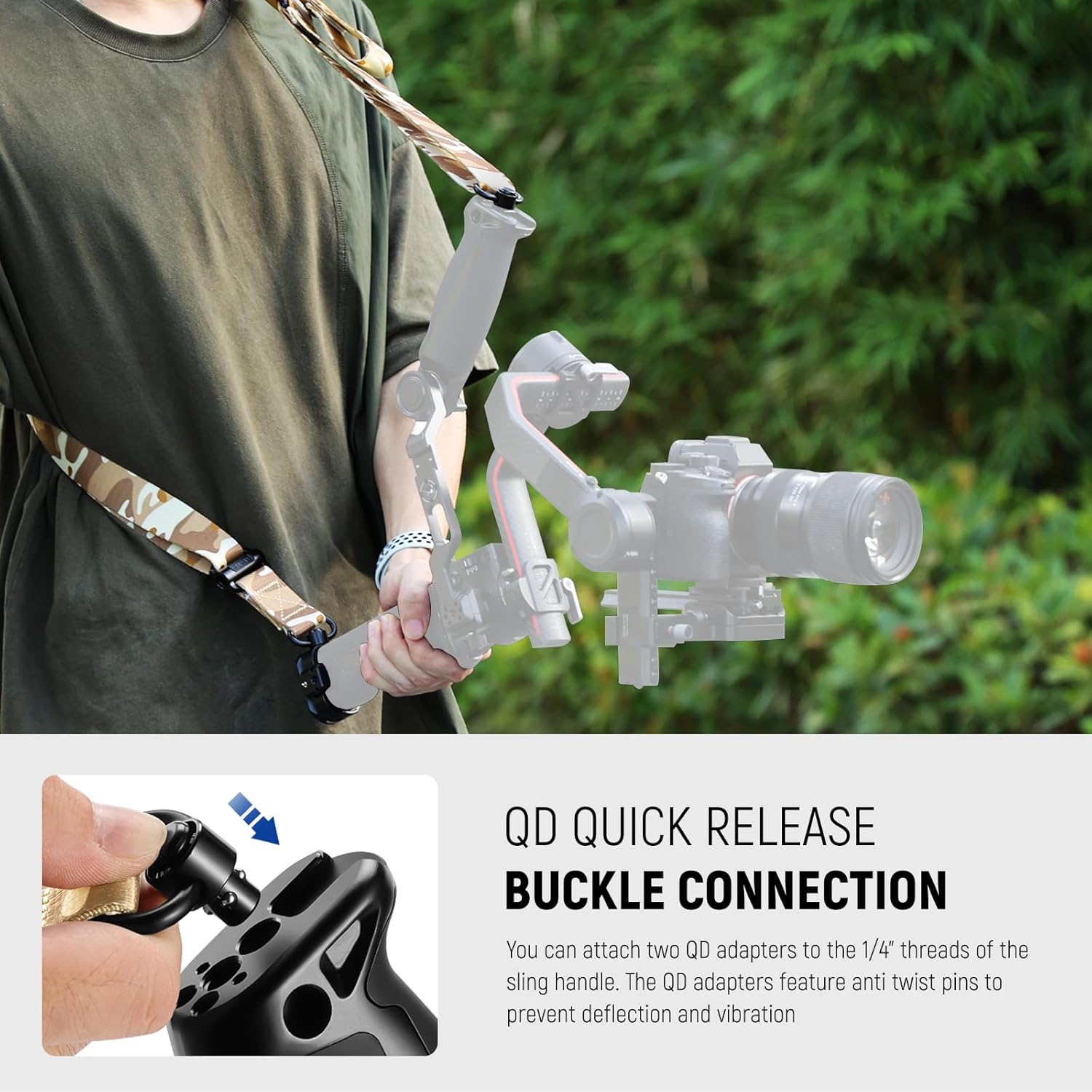 NEEWER GA016 Gimbal Shoulder Strap for DJI Sling Handle RS5 RS4 RS4 Pro RS3 RS3 Pro