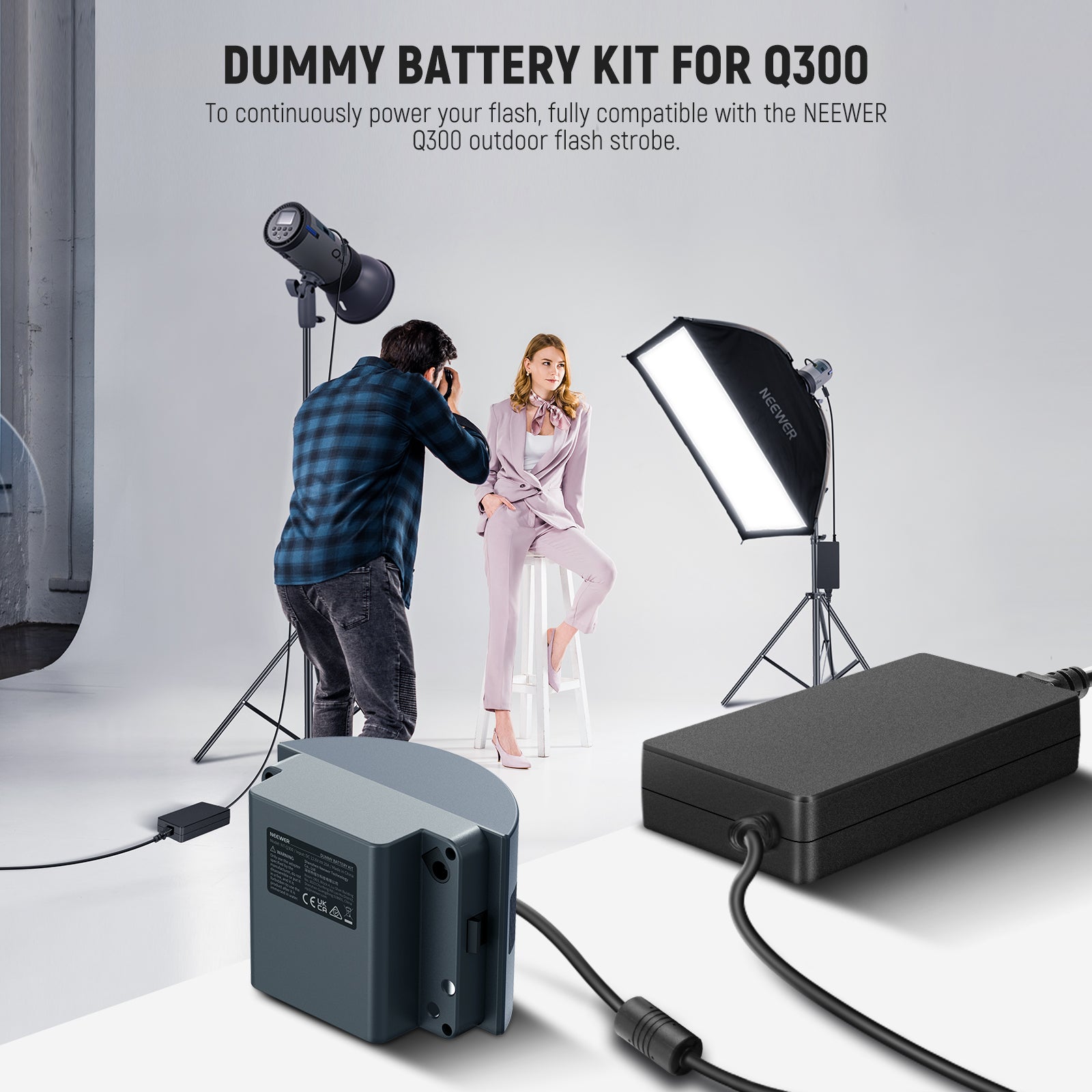 NEEWER NT-Q300 Dummy Battery Kit for Q300