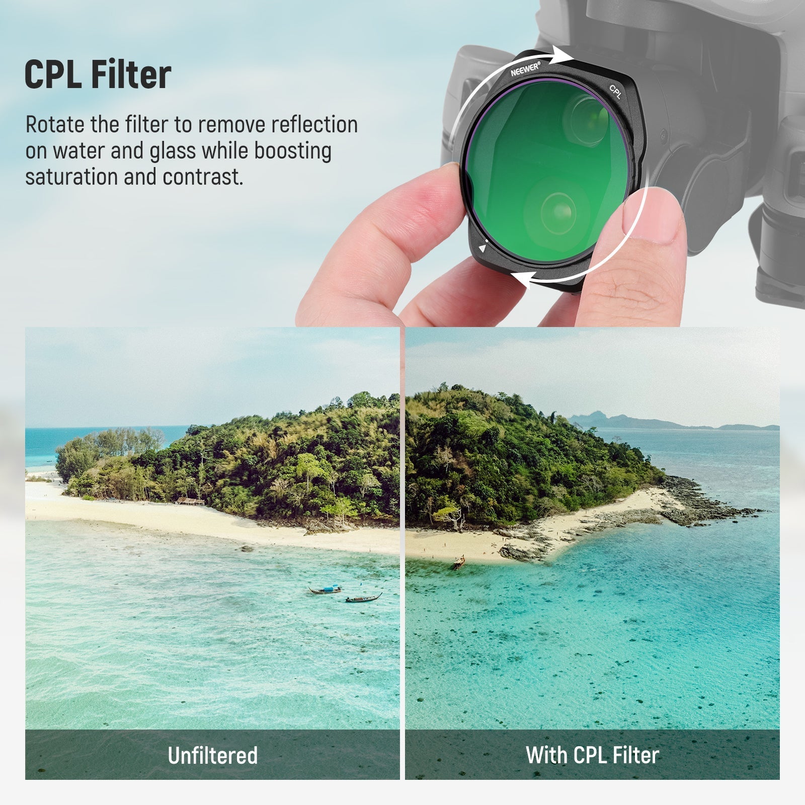 NEEWER FL-A85/FL-A86 ND CPL Filter Set for DJI Air 3S