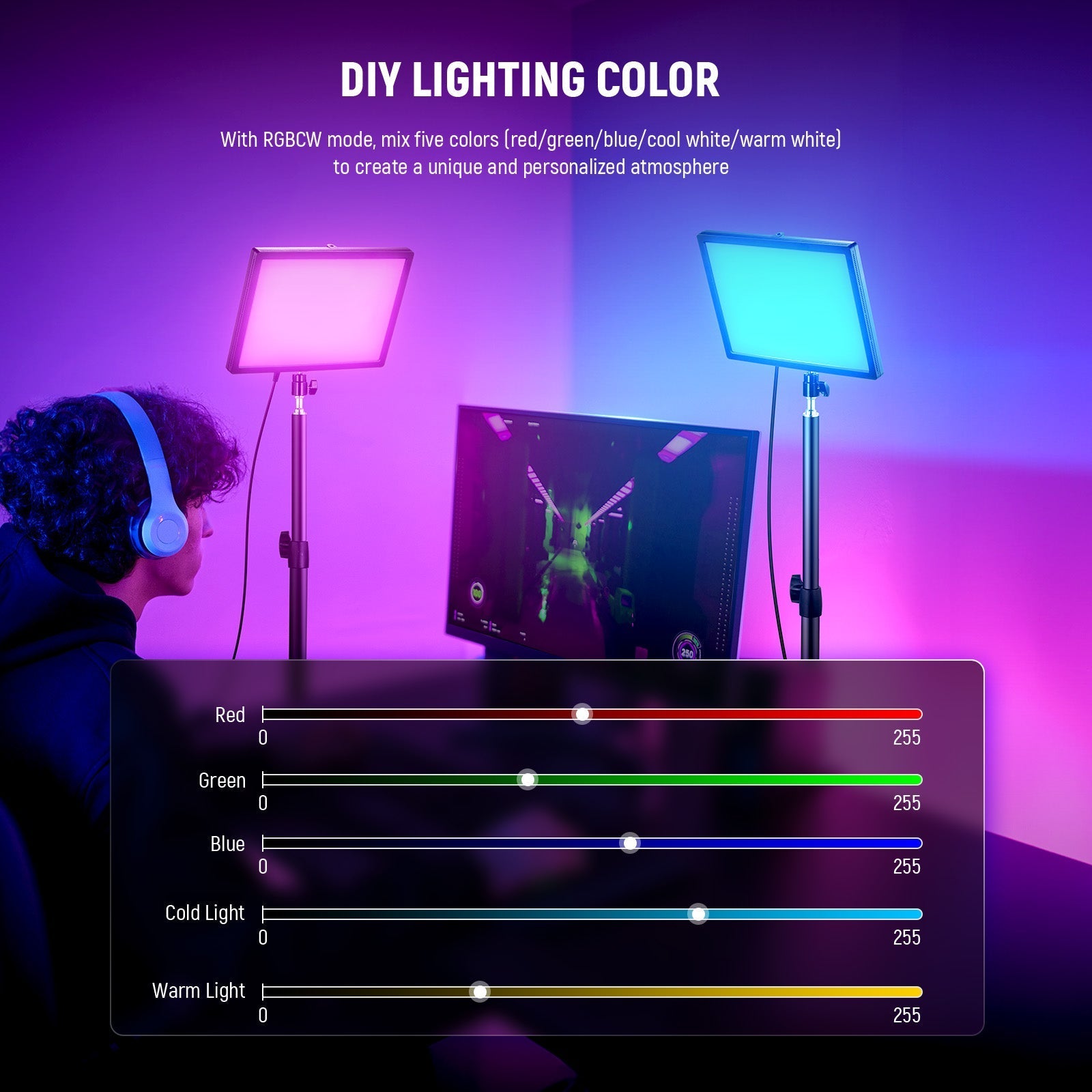 NEEWER GL25C LED RGB Streaming Key Light