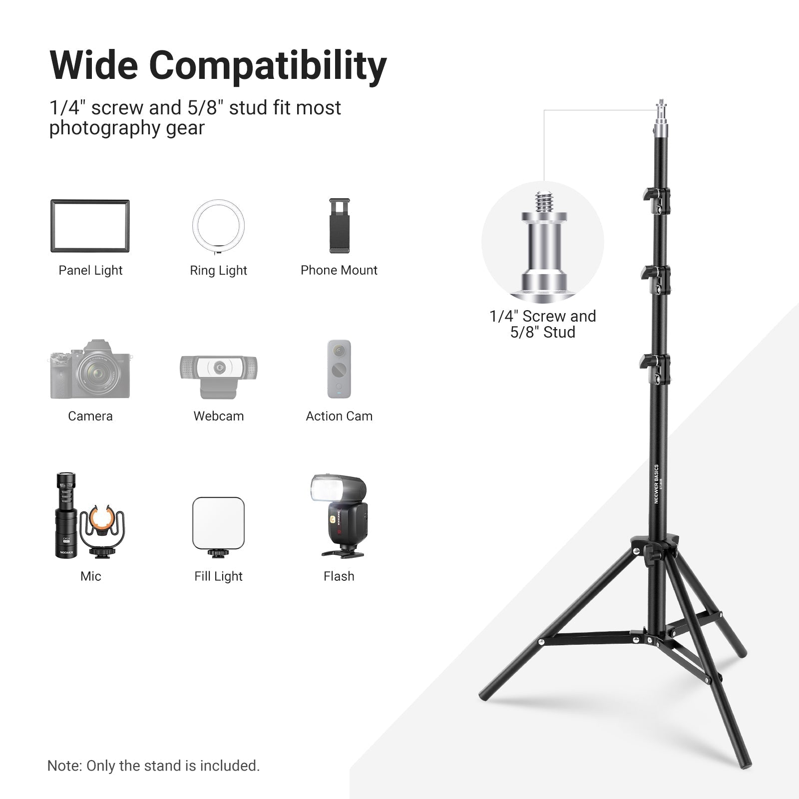 NEEWER BASICS ST180B 180cm Photography Light Stand