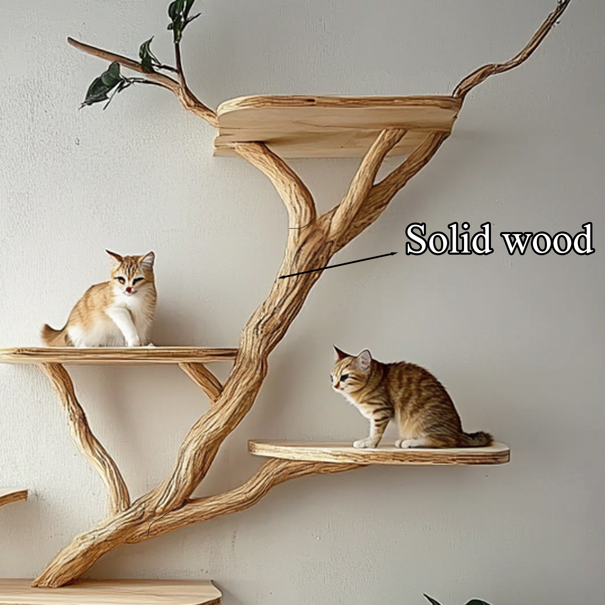 Wood Cat Tree Cat Tower House Stylish Gift For Cat