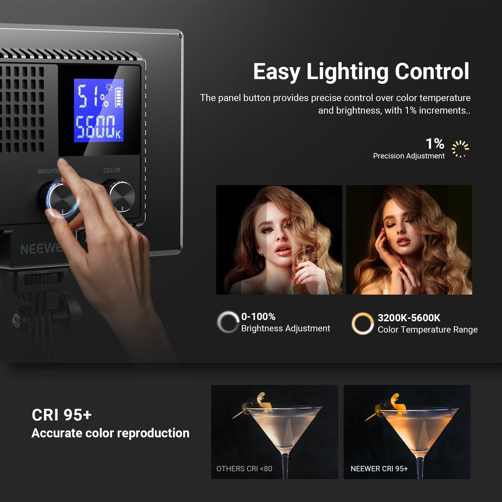NEEWER BASICS NL-120B Bi Color LED Panel Light