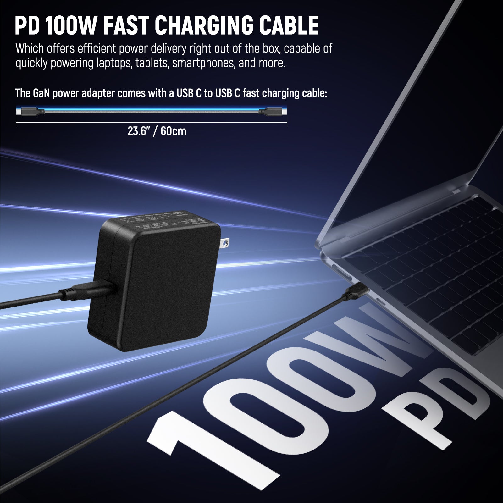 NEEWER PD 100W USB C Charger with 100W USB C Fast Charging Cable