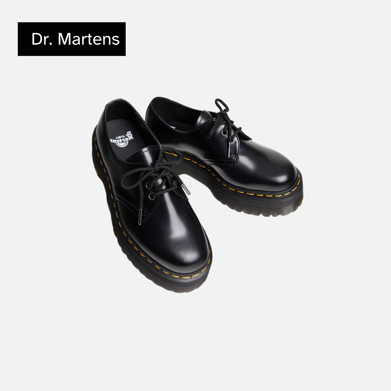 Dr. Martens 1461 Smooth Leather Platform 'Black'