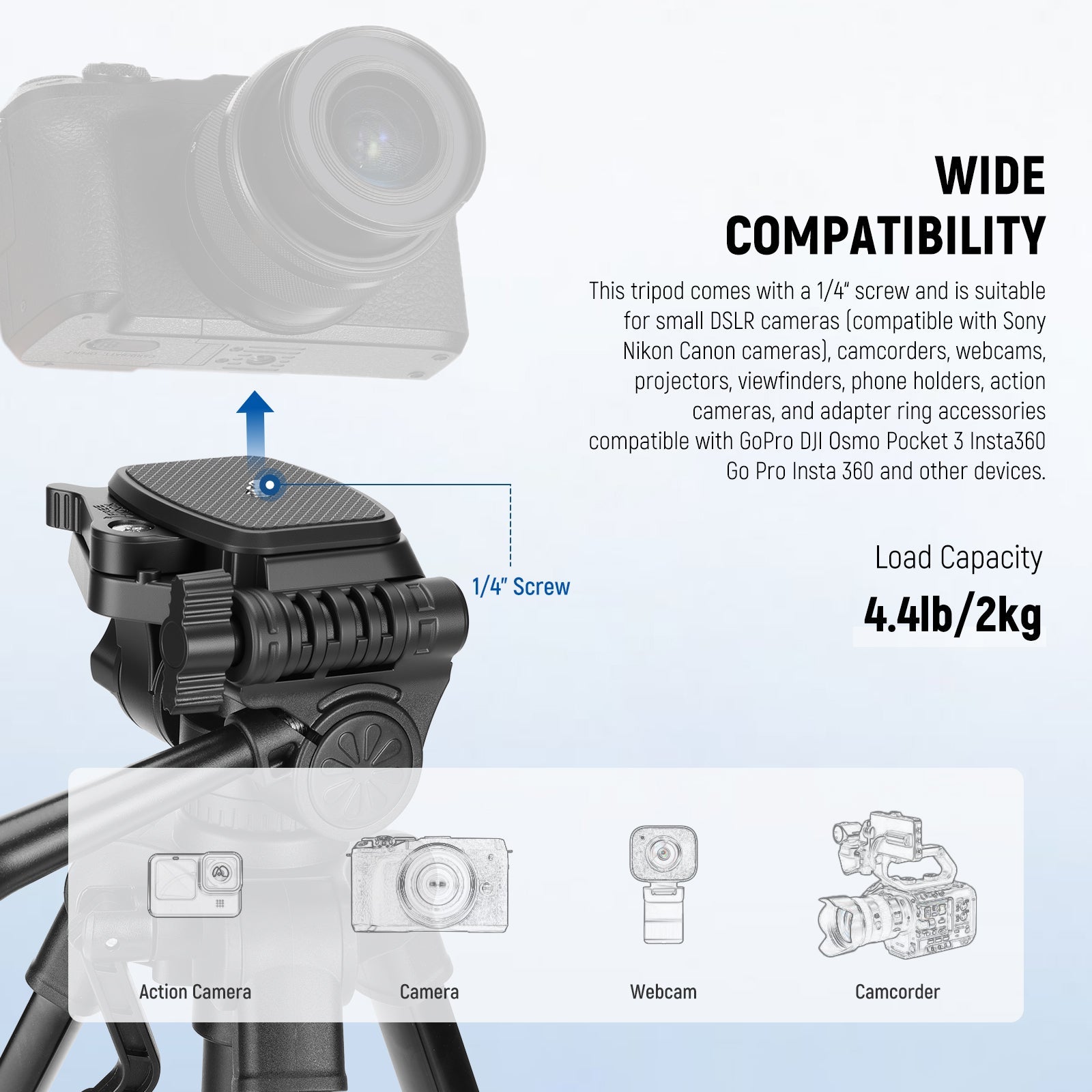 NEEWER ENTRY LEVEL VERSION TP52 Mini Desk Tripod