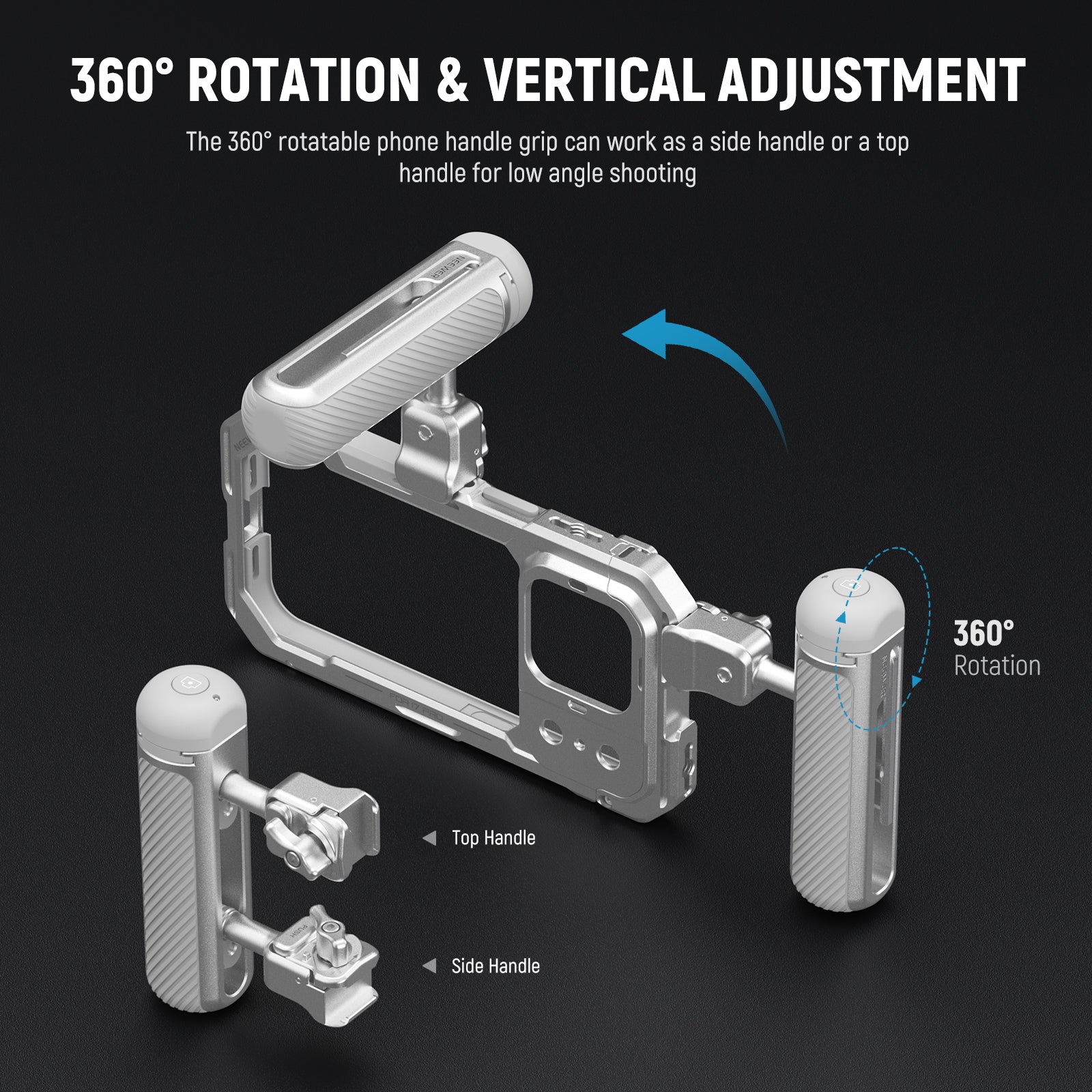 NEEWER PA045E Side Handle with Bluetooth Remote Shutter