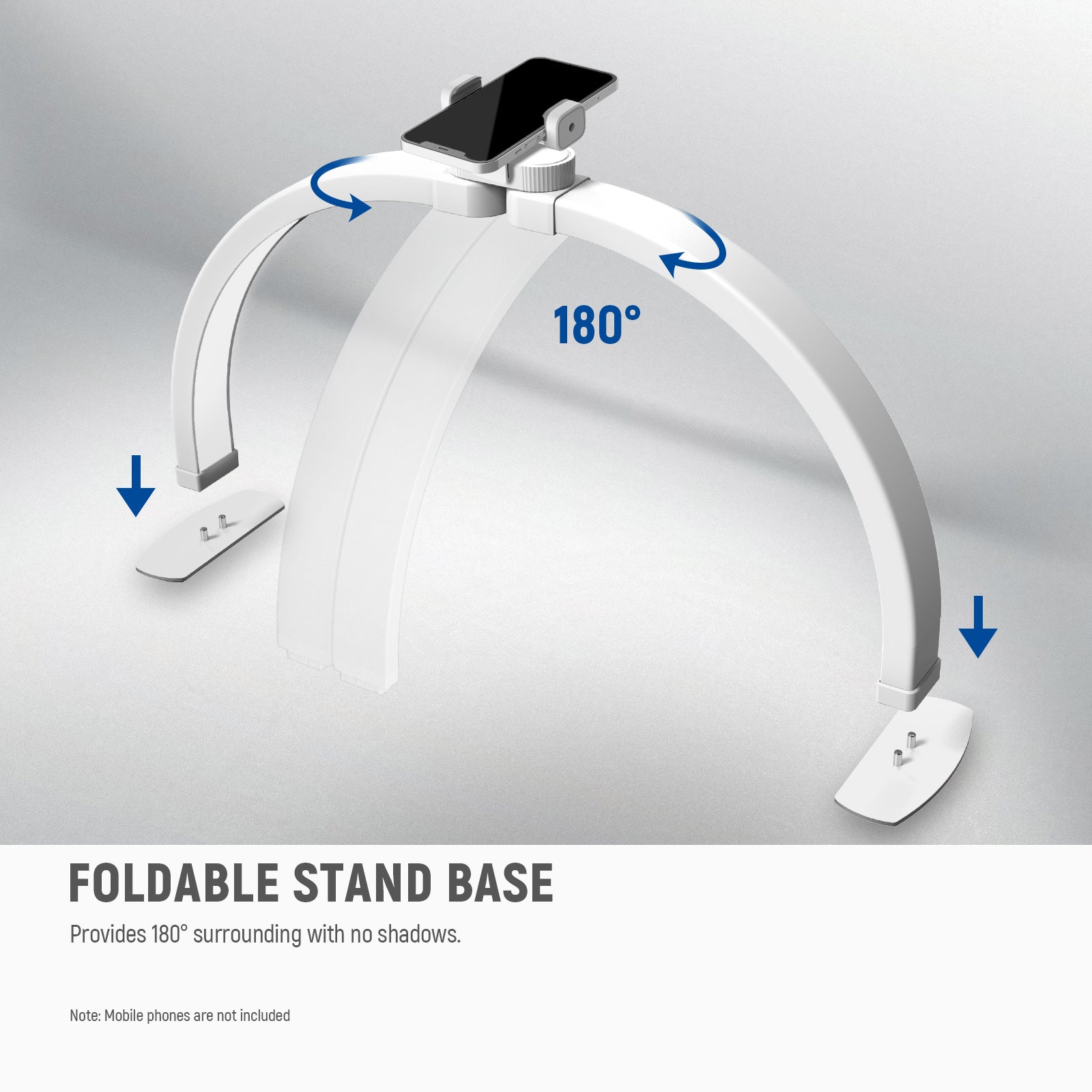 NEEWER BASICS HM04-D 28W 23" Foldable Nail Tech Table Arc Lamp