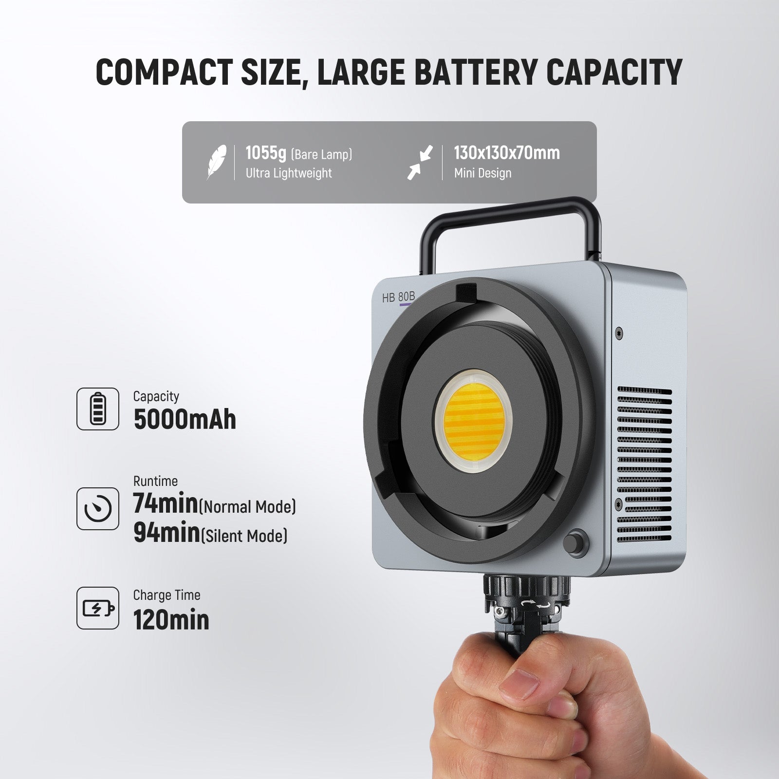NEEWER HB80B 80W Bi-Color Mini COB LED Video Light