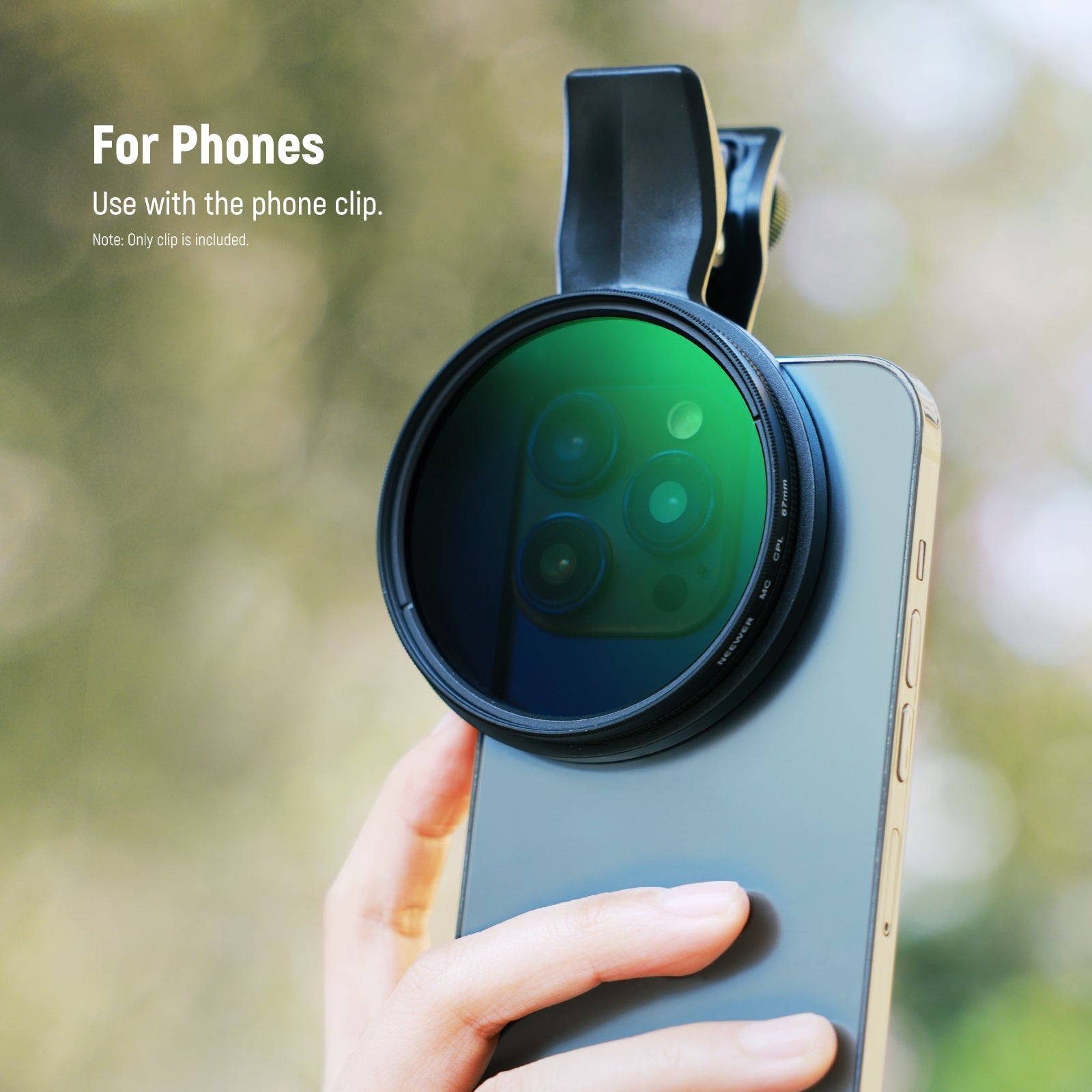 NEEWER LA007/LA008 67mm Phone Filter Clamp For Smartphone