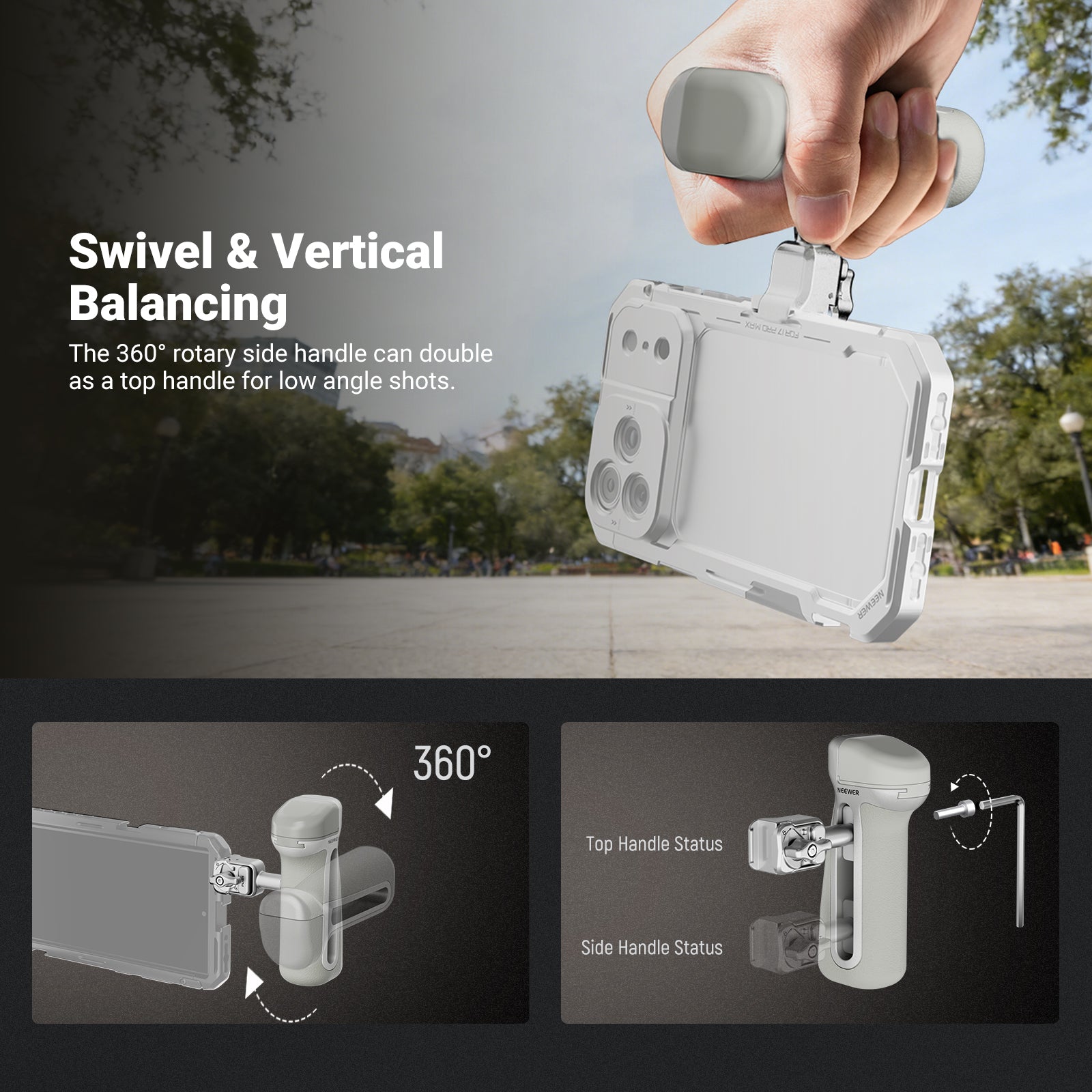 NEEWER PA148/PA148E Quick Release Side Handle