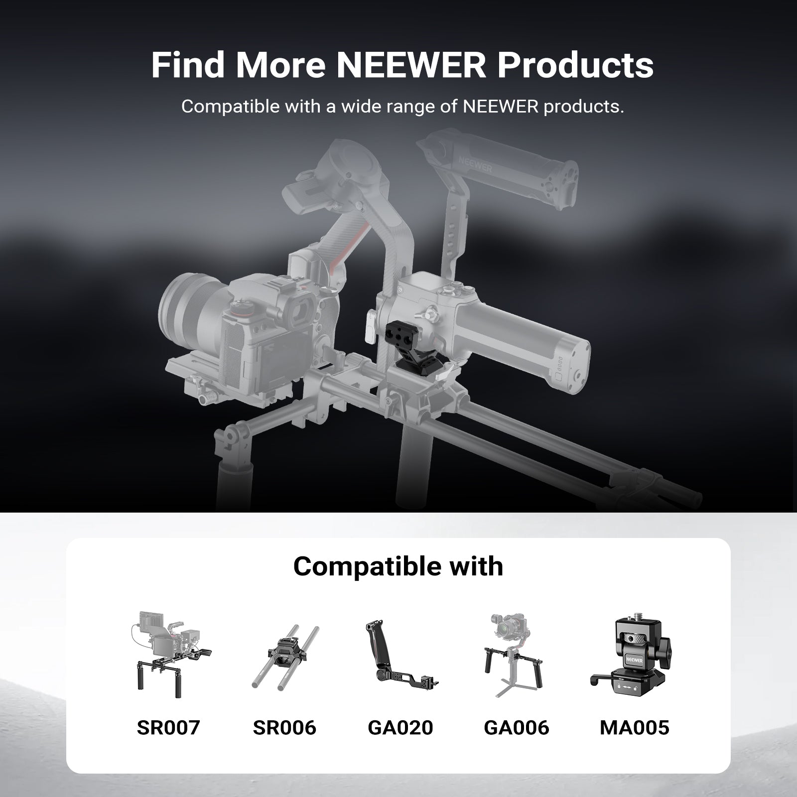 NEEWER GA031 Gimbal Mount for DJI RS5/RS4/RS4 Pro/RS3/RS Pro