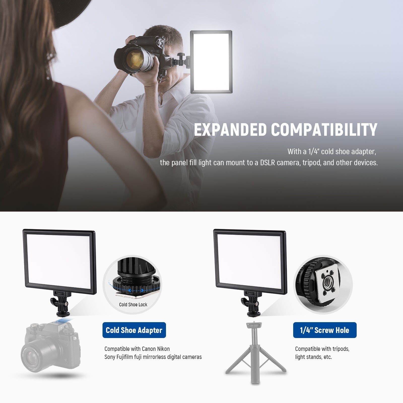 NEEWER NL-116AI Bi-Color 9" LED Video Panel Light