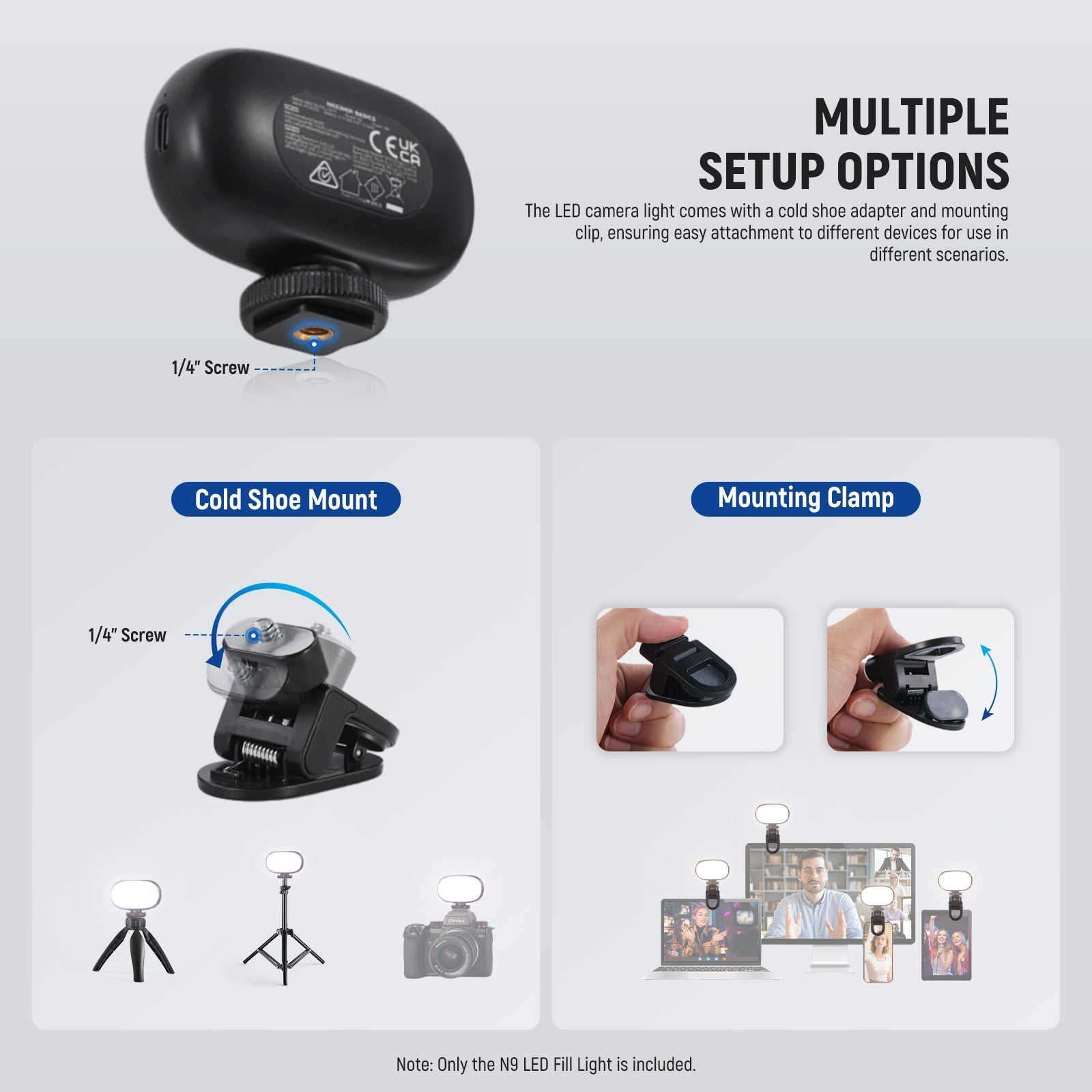 NEEWER BASICS N9 Clip on LED Selfie Light