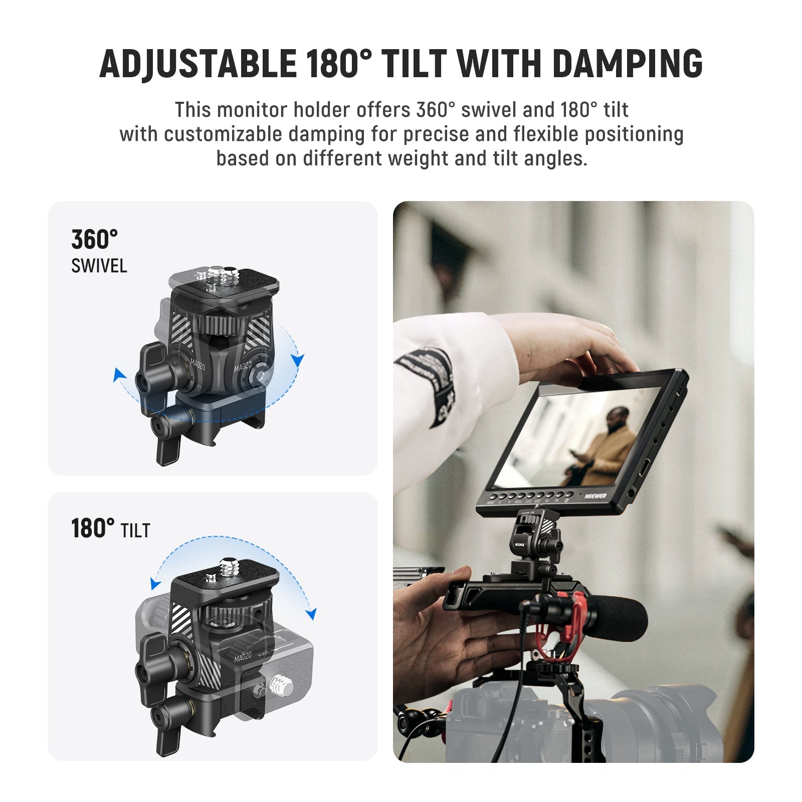 NEEWER MA020 Camera Monitor Mount with NATO Clamp