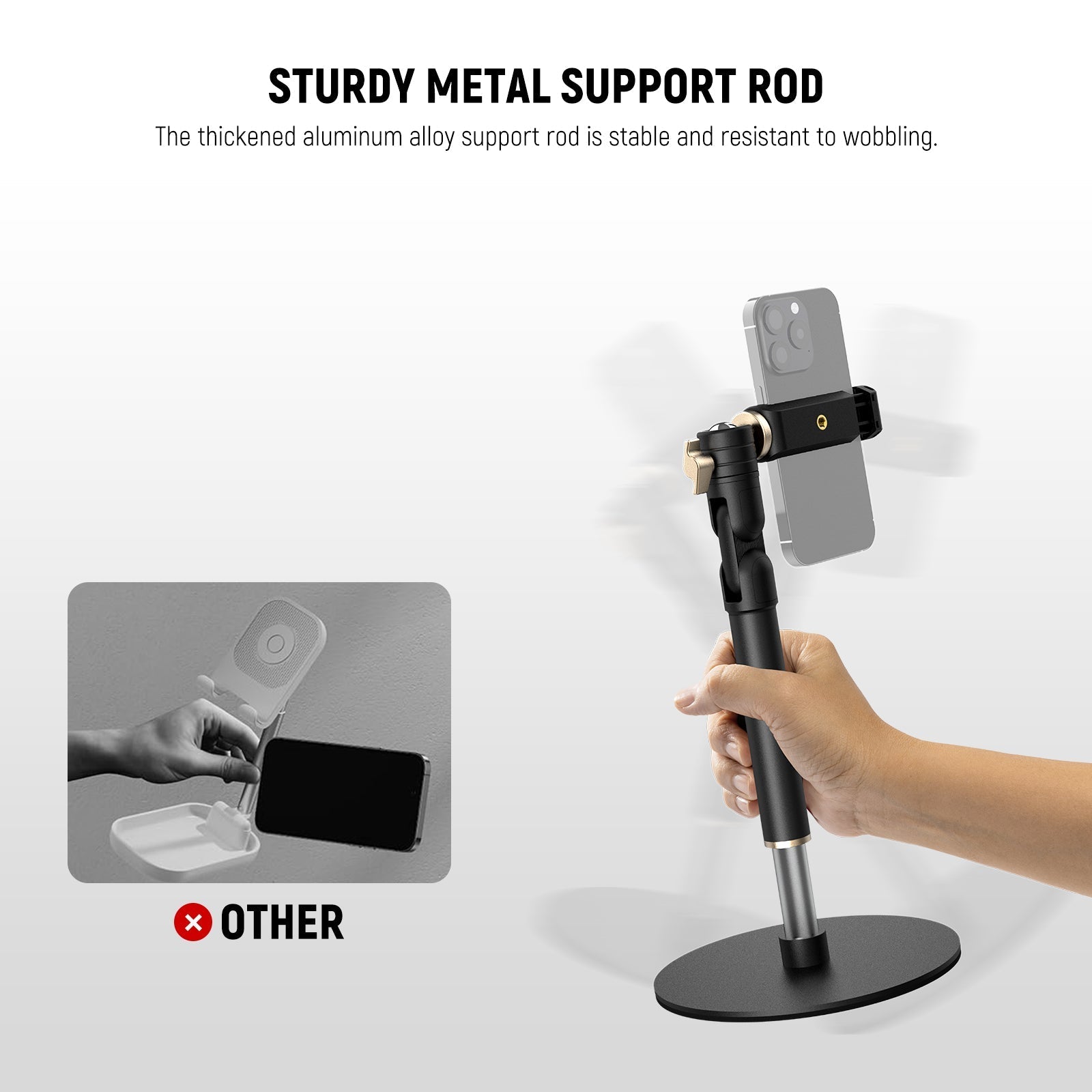 NEEWER MT010 Adjustable Desk Phone Holder Stand