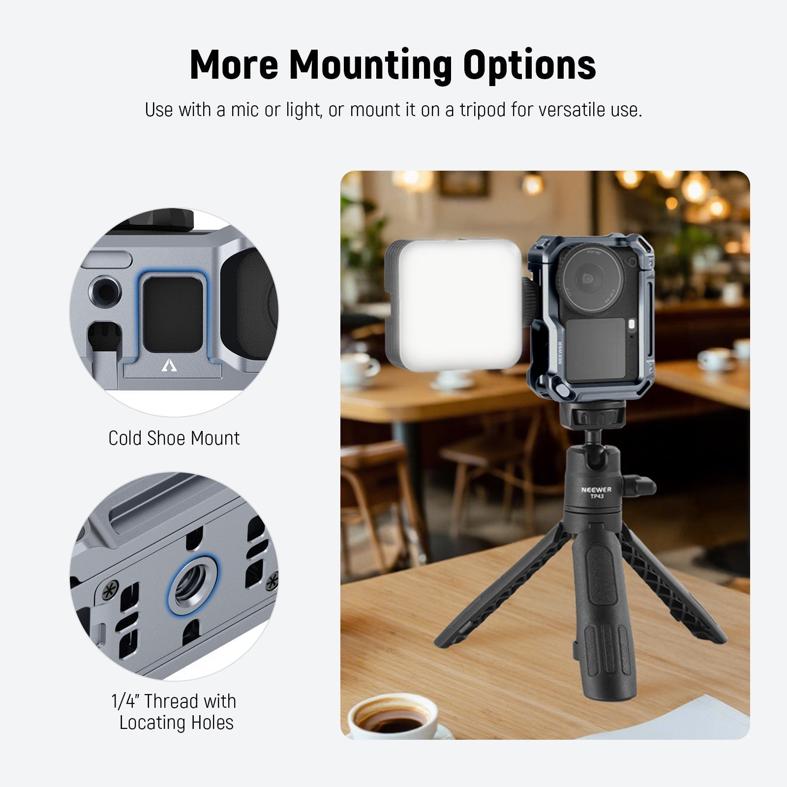 NEEWER AC049 Action Camera Cage For DJI Osmo Action 6