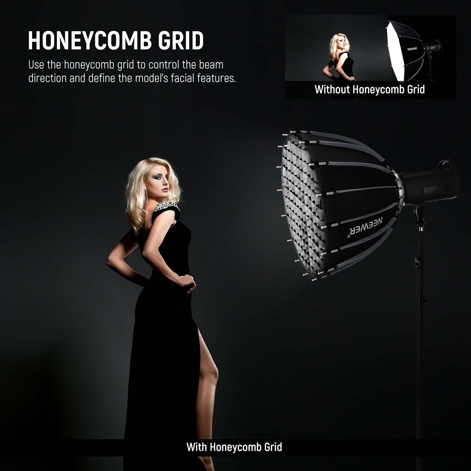 NEEWER NS55P/NS70P/NS90P/NS120P Parabolic Softbox