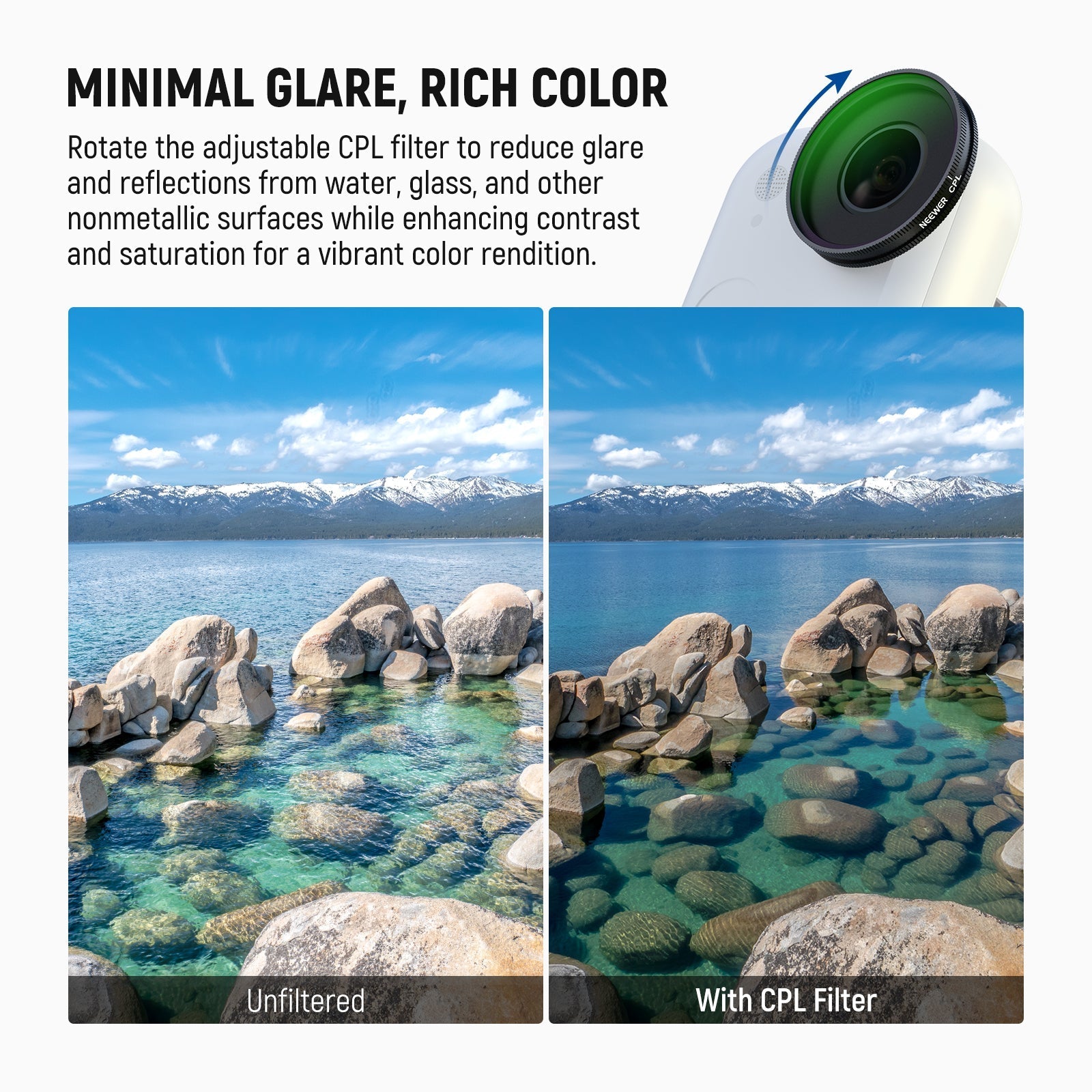 NEEWER Filter Set For Insta360 GO Ultra