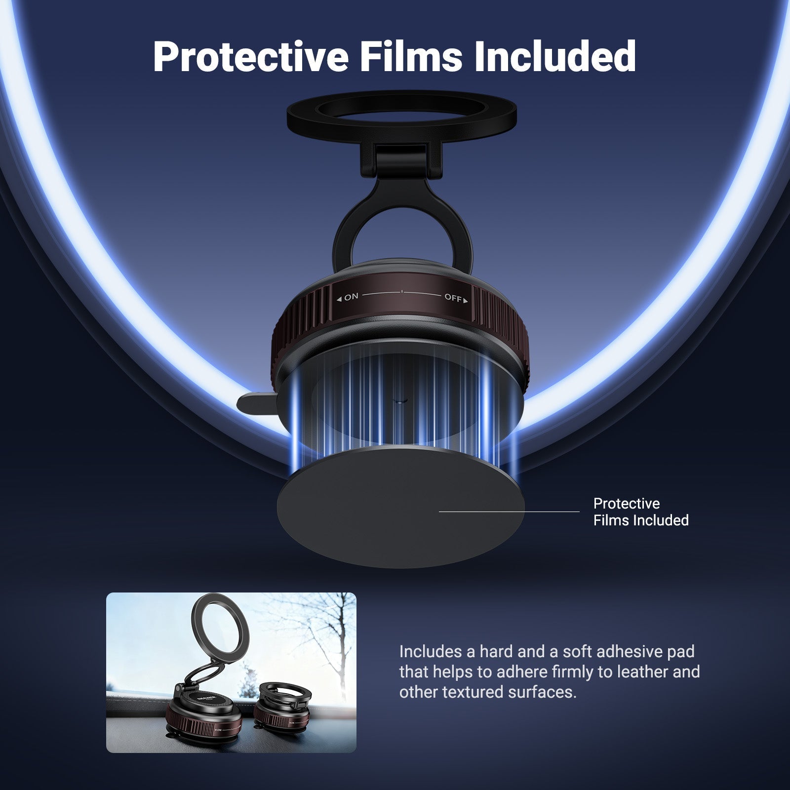NEEWER PA138 Vacuum Suction Cup Mount with Magnetic Phone Holder