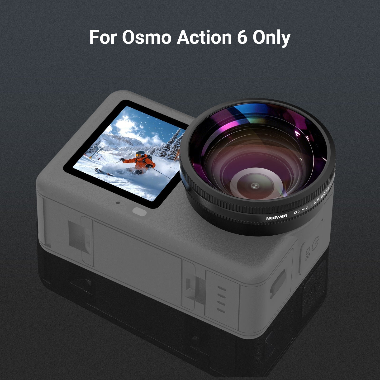 NEEWER FL-B52 185° FOV Wide Angle Lens Compatible with DJI Osmo Action 6