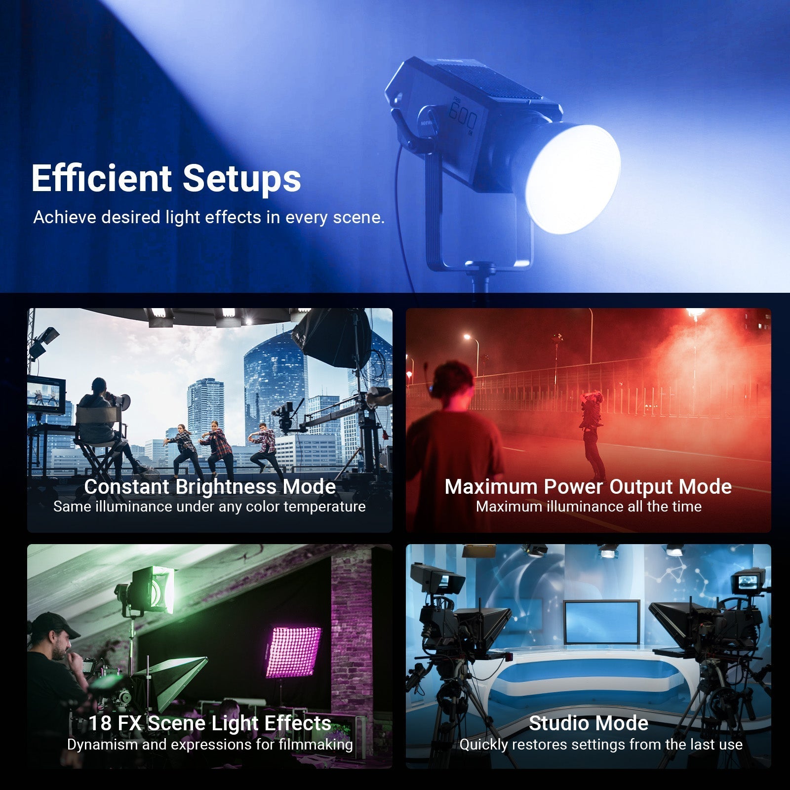 NEEWER AS600C 600W Output RGB COB Studio Video Light