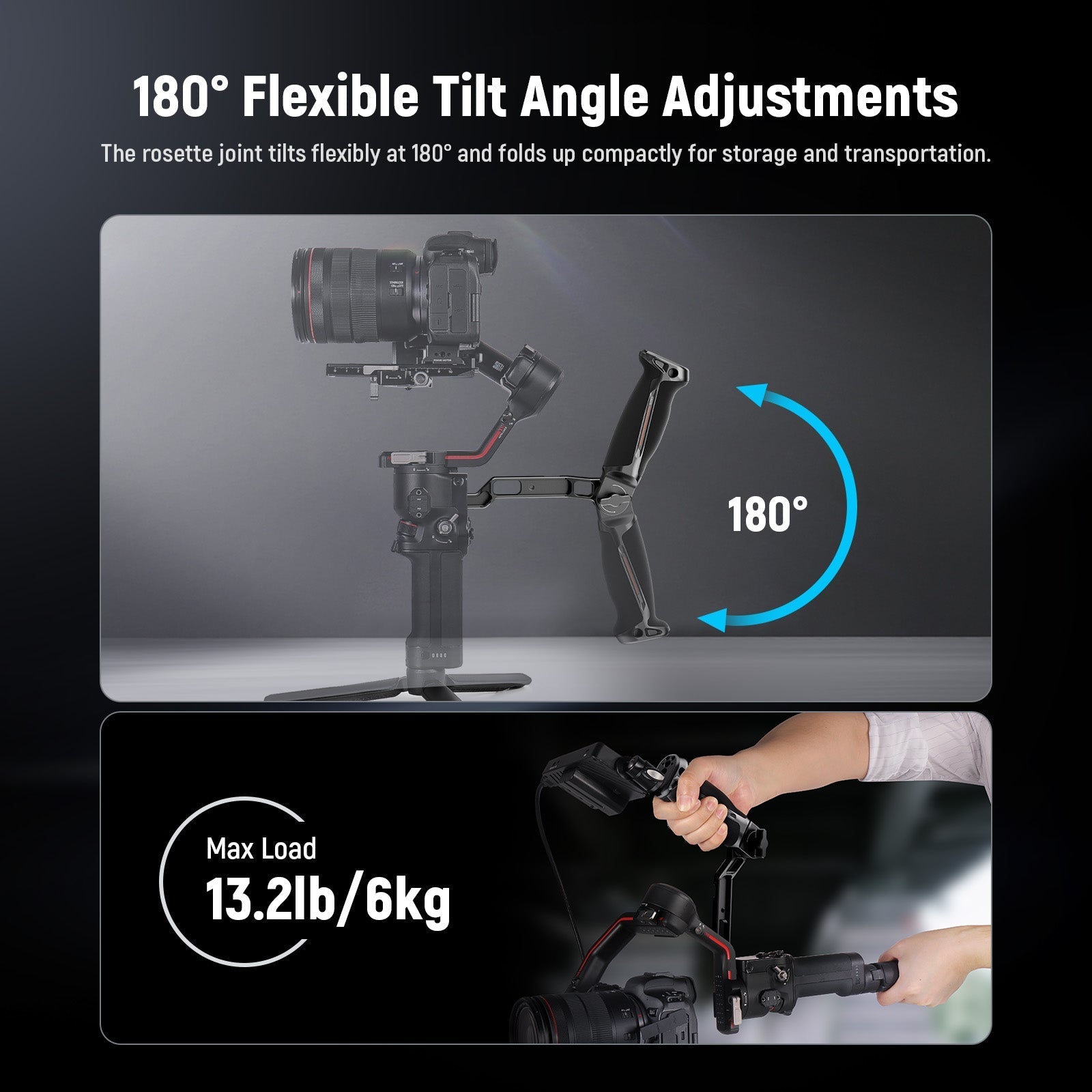 NEEWER GA020 Gimbal Sling Handle with NATO & QD for DJI RS Series Gimbals